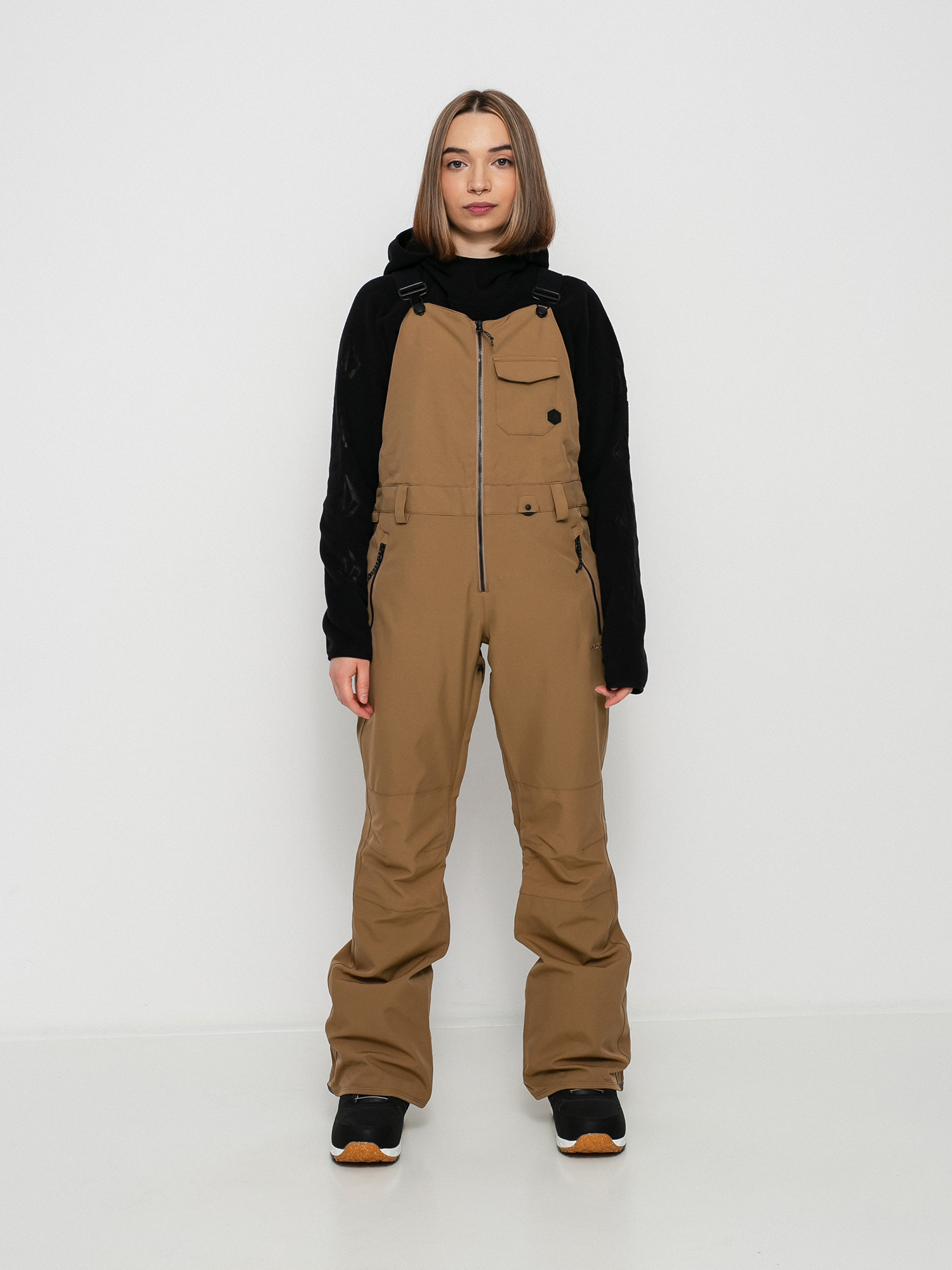 Жіночі Сноубордичні штани Volcom Swift Bib Overall (coffee)