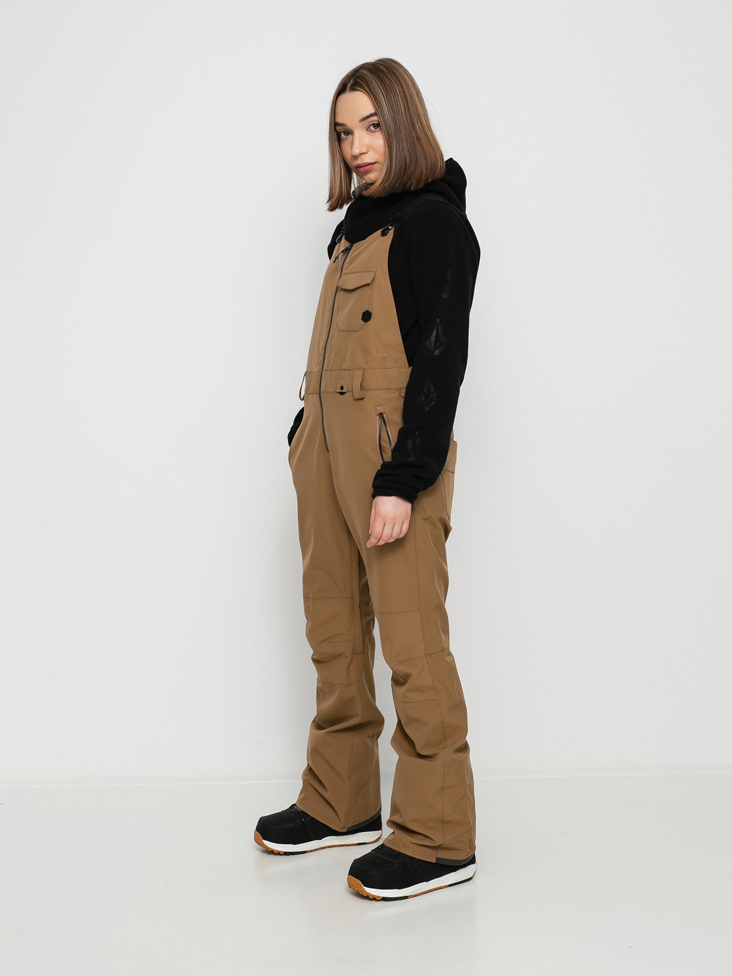 Жіночі Сноубордичні штани Volcom Swift Bib Overall (coffee)