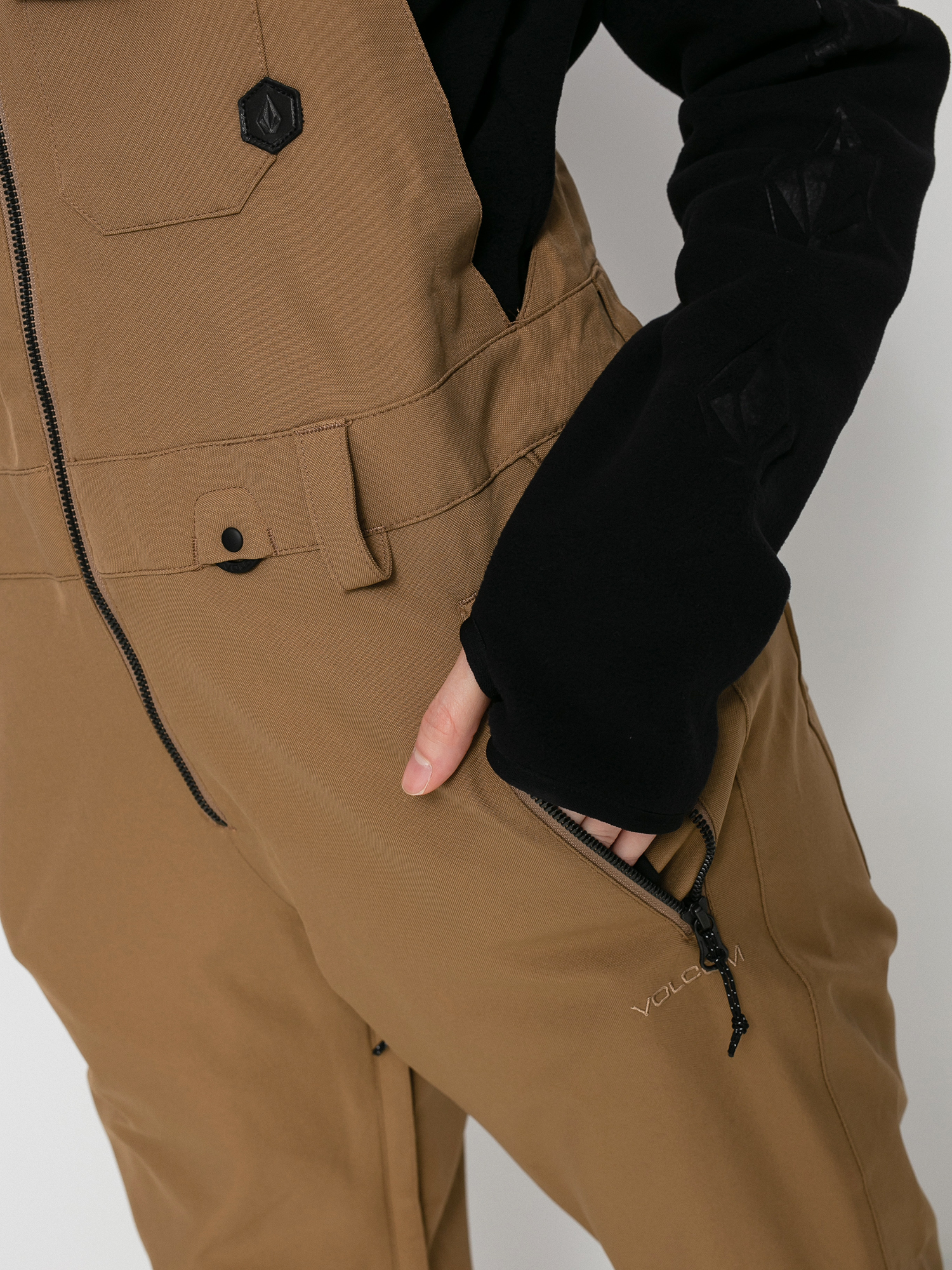 Жіночі Сноубордичні штани Volcom Swift Bib Overall (coffee)