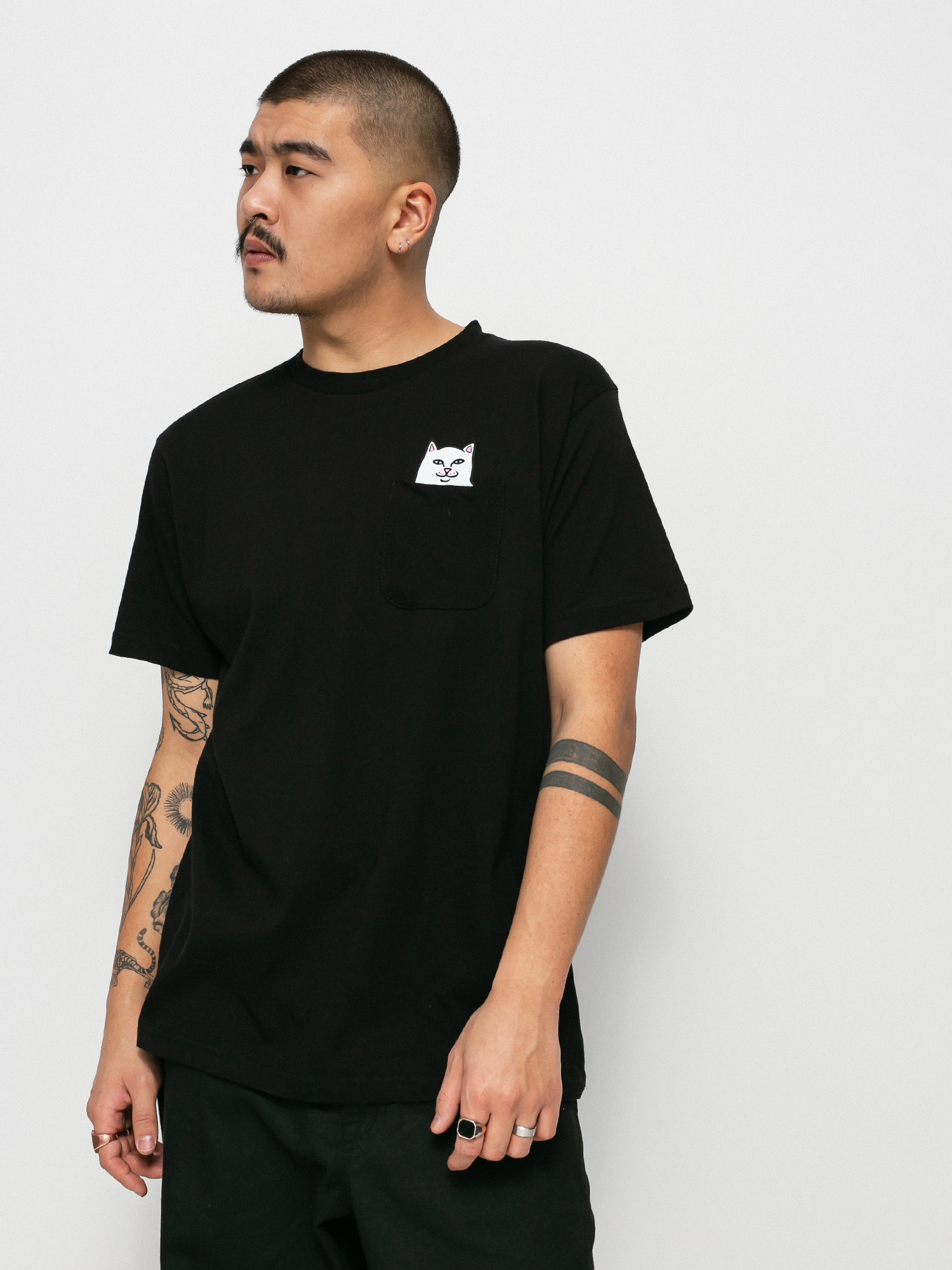 Футболка RipNDip Lord Nermal Pocket - чорний (black)