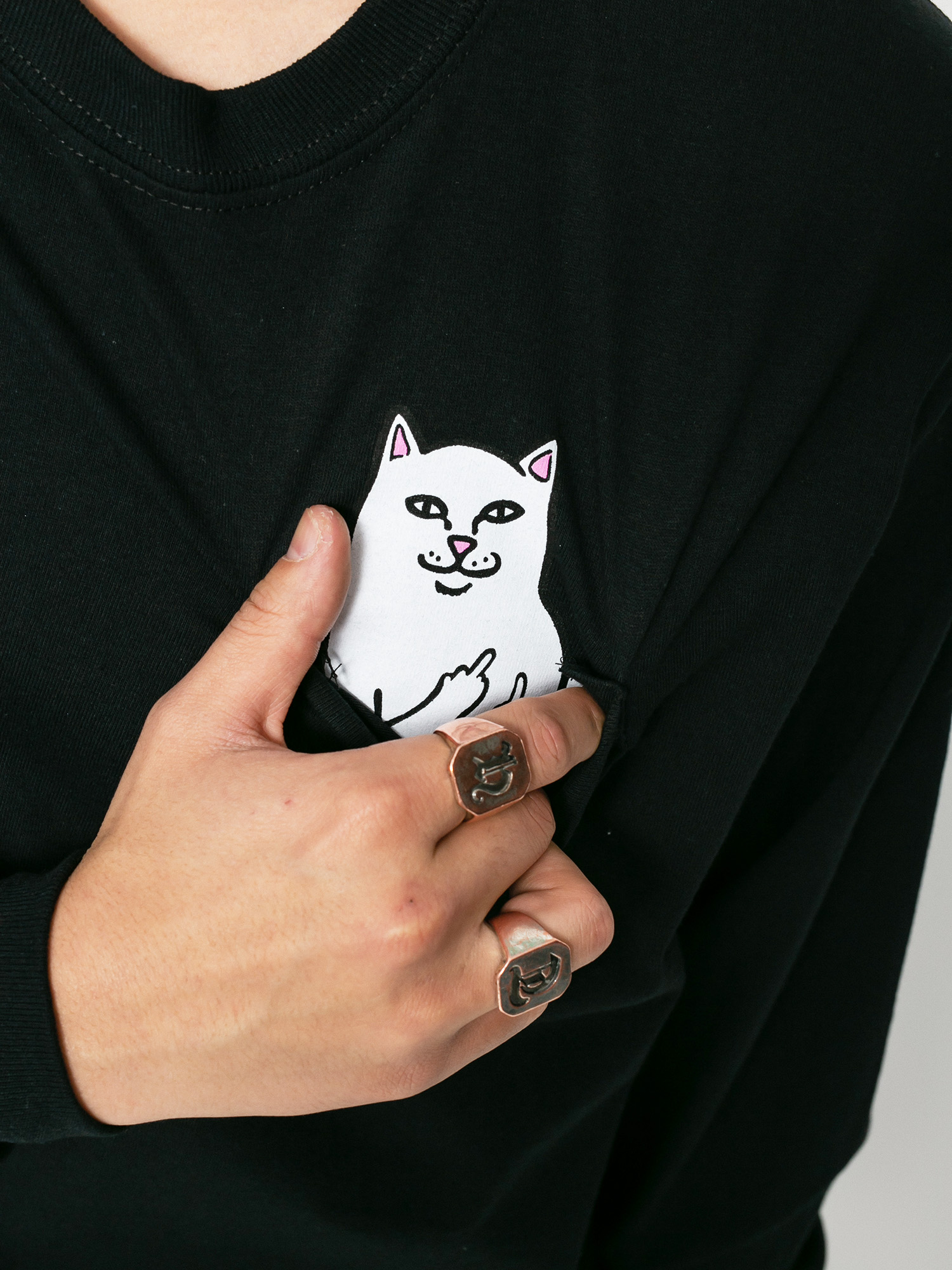 Лонгслів RipNDip Lord Nermal Pocket (black)