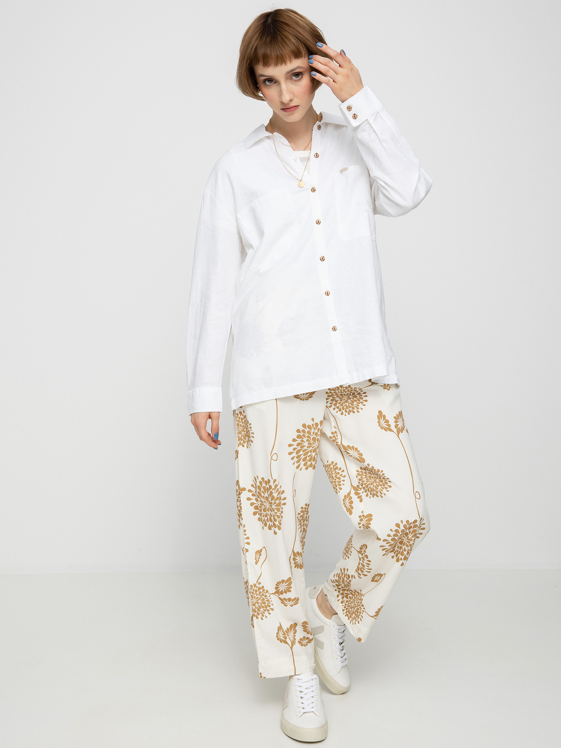 Сорочка Brixton Bowery Overshirt Wmn