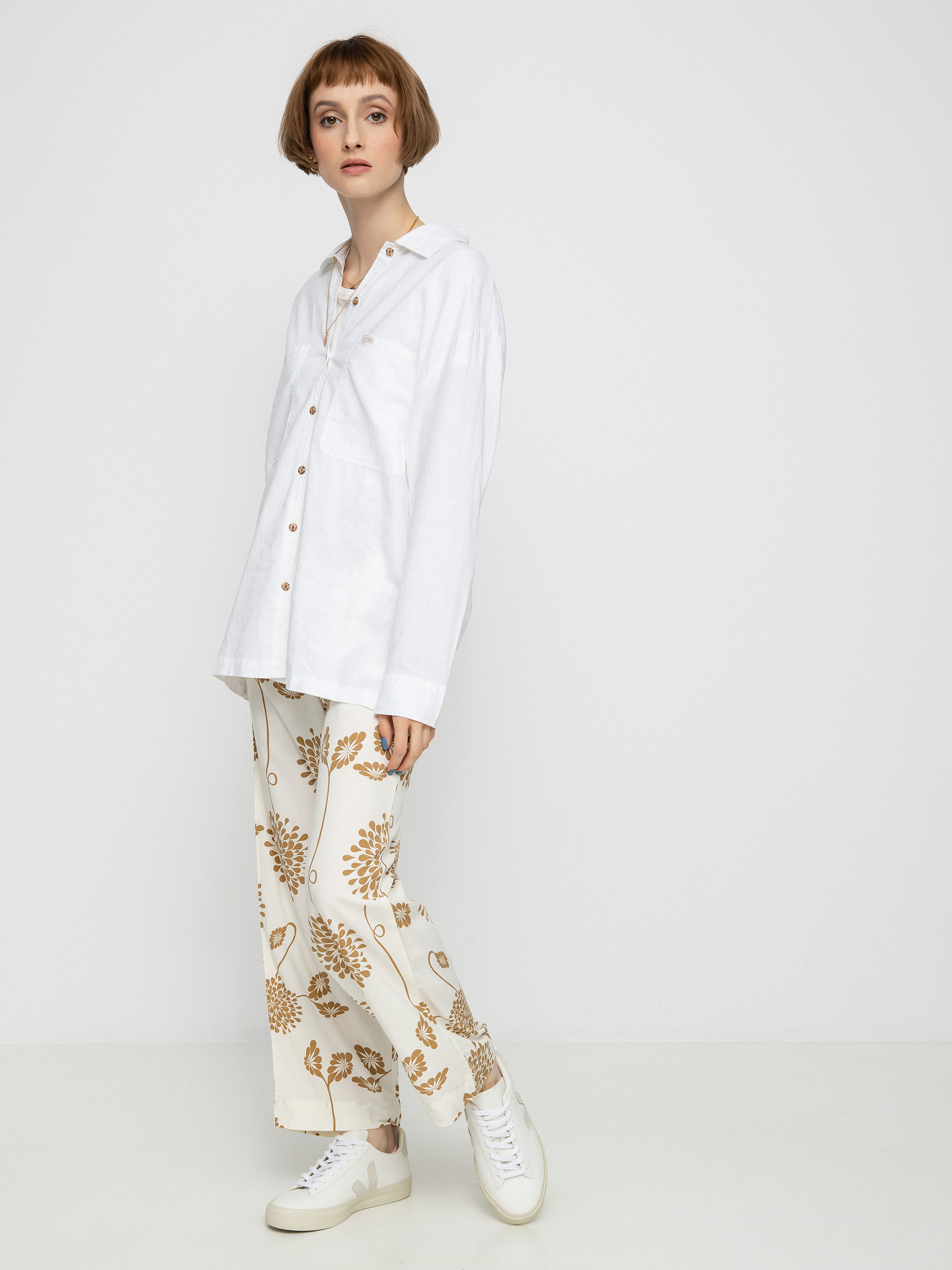 Сорочка Brixton Bowery Overshirt Wmn (white)