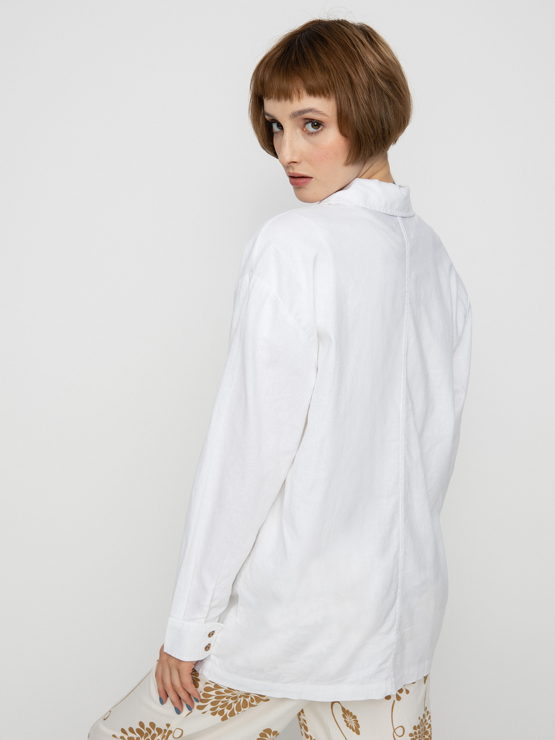 Сорочка Brixton Bowery Overshirt Wmn (white)