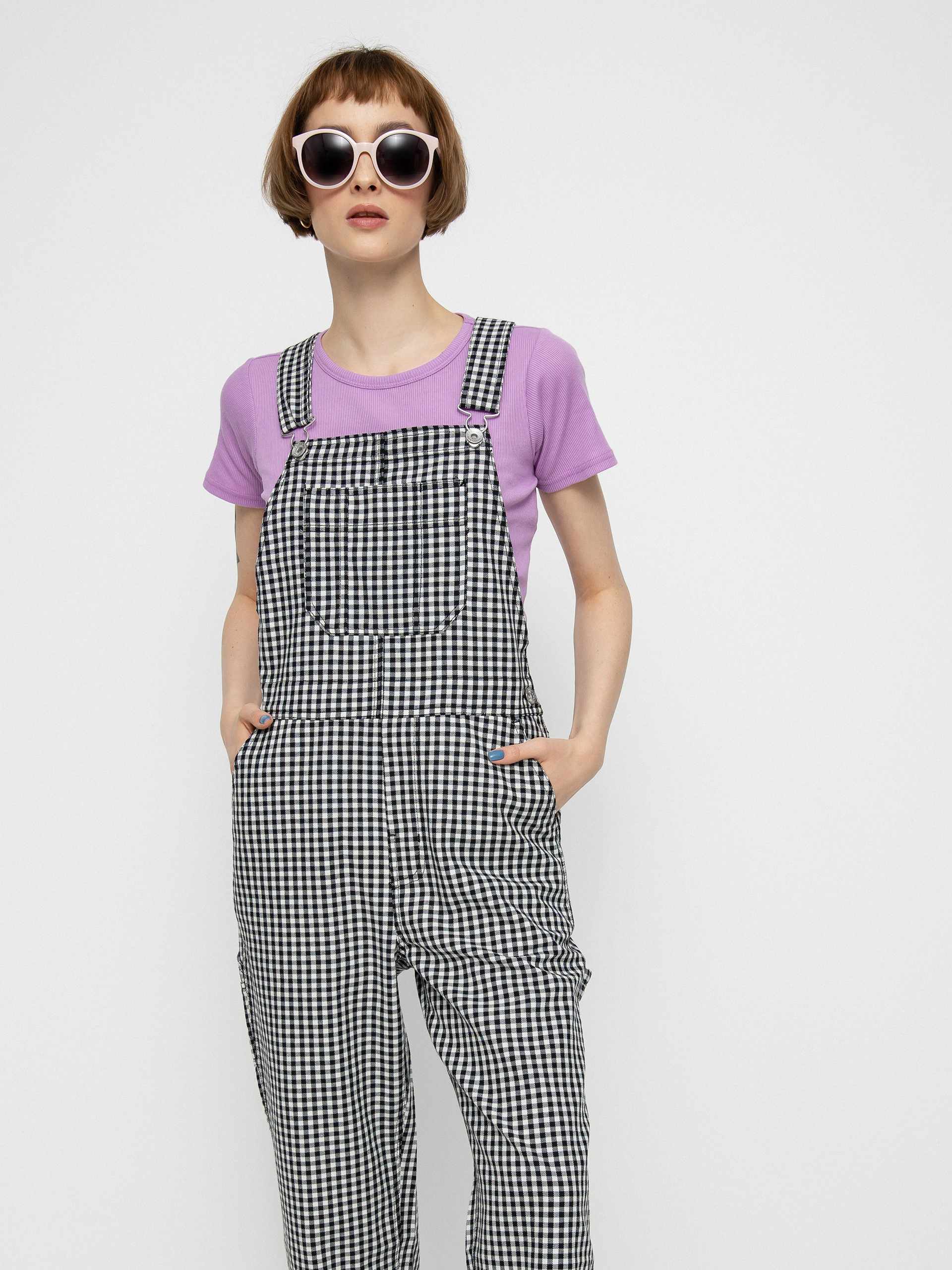 Штани Brixton Christina Crop Overall Wmn (black gingham)