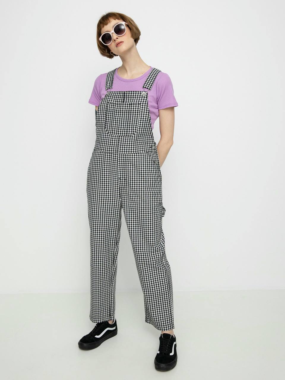 Штани Brixton Christina Crop Overall Wmn (black gingham)