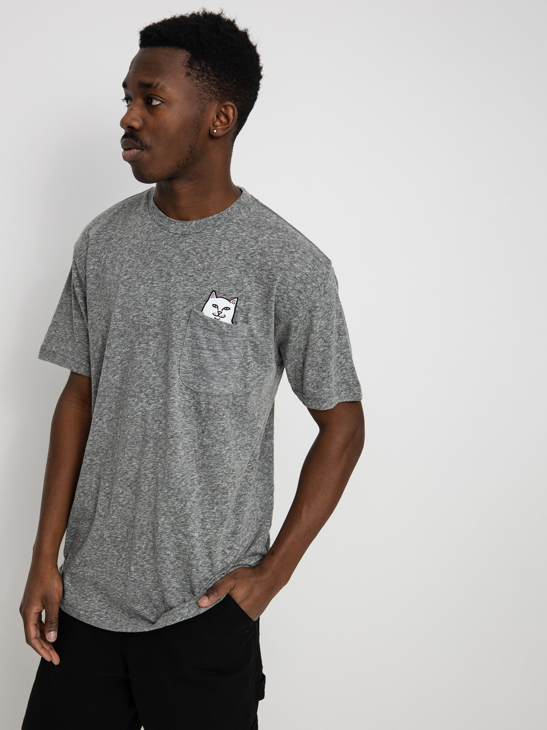 Футболка RipNDip Lord Nermal Pocket (athletic heather grey)
