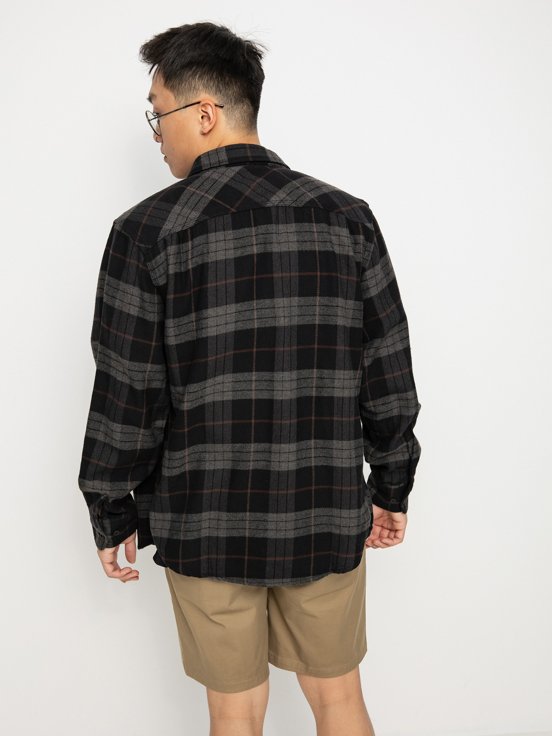 Сорочка Brixton Bowery Flannel (black/charcoal)