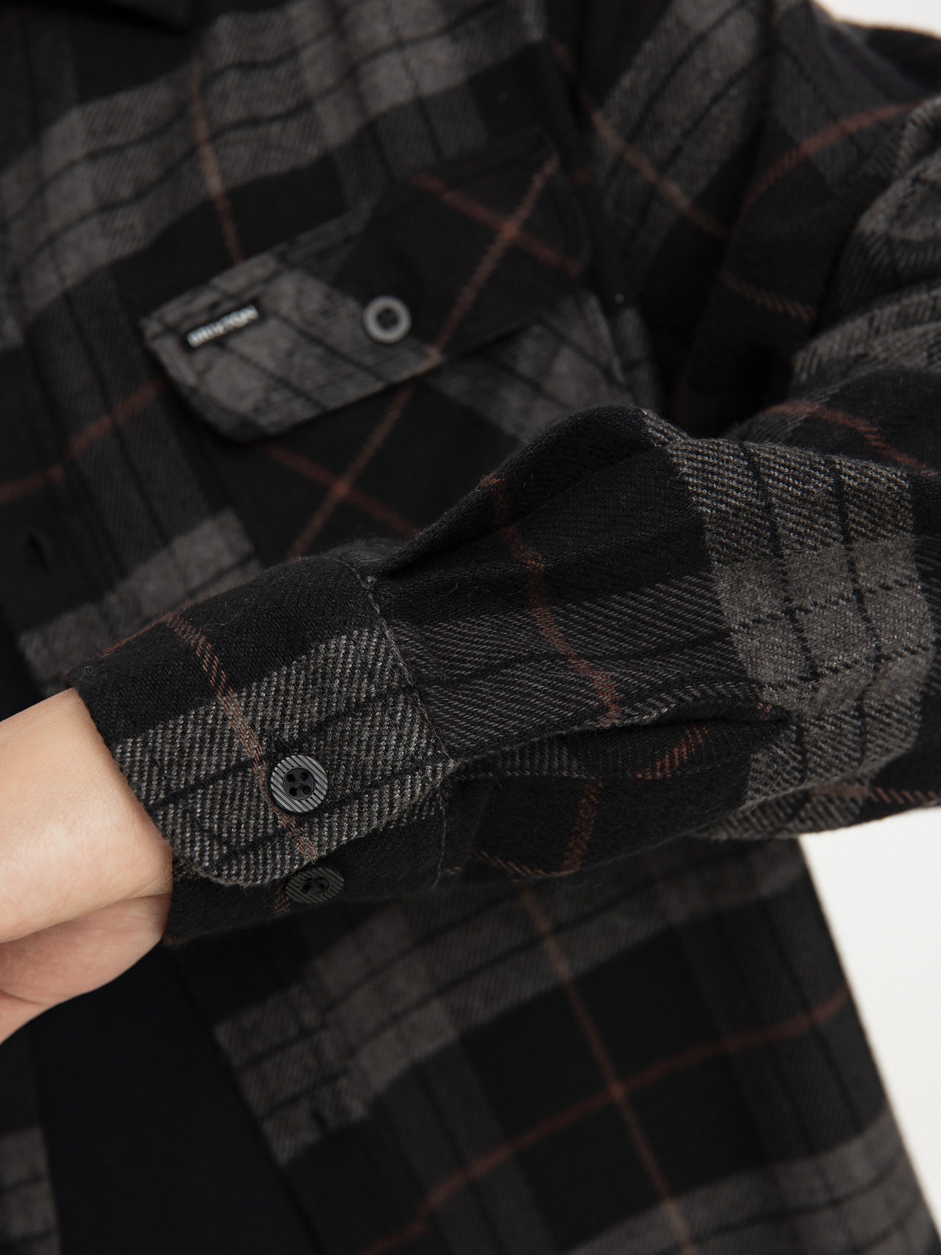 Сорочка Brixton Bowery Flannel (black/charcoal)