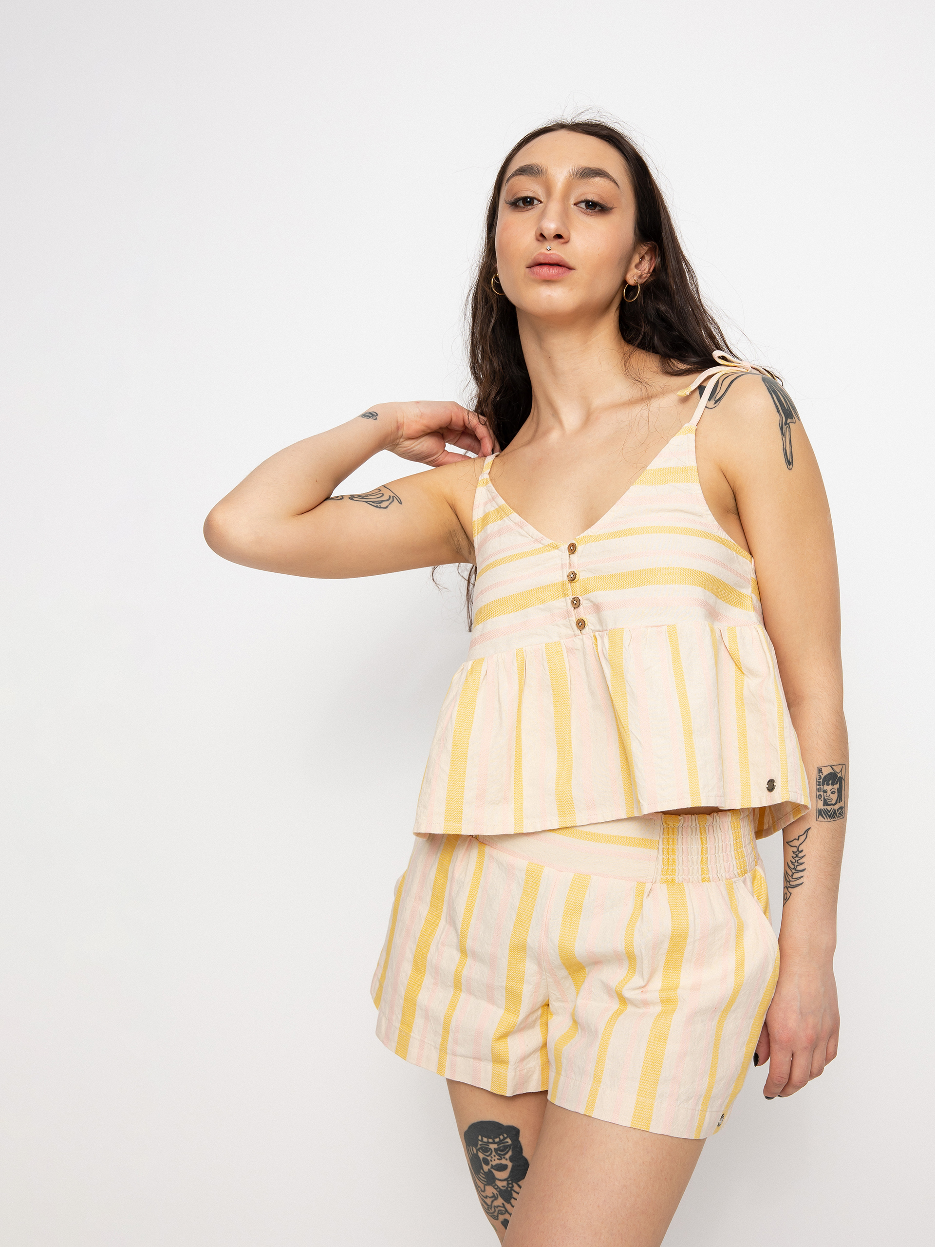 Футболка Roxy Koszulka Open Eyes Wmn (tapioca alla stripe verticale)