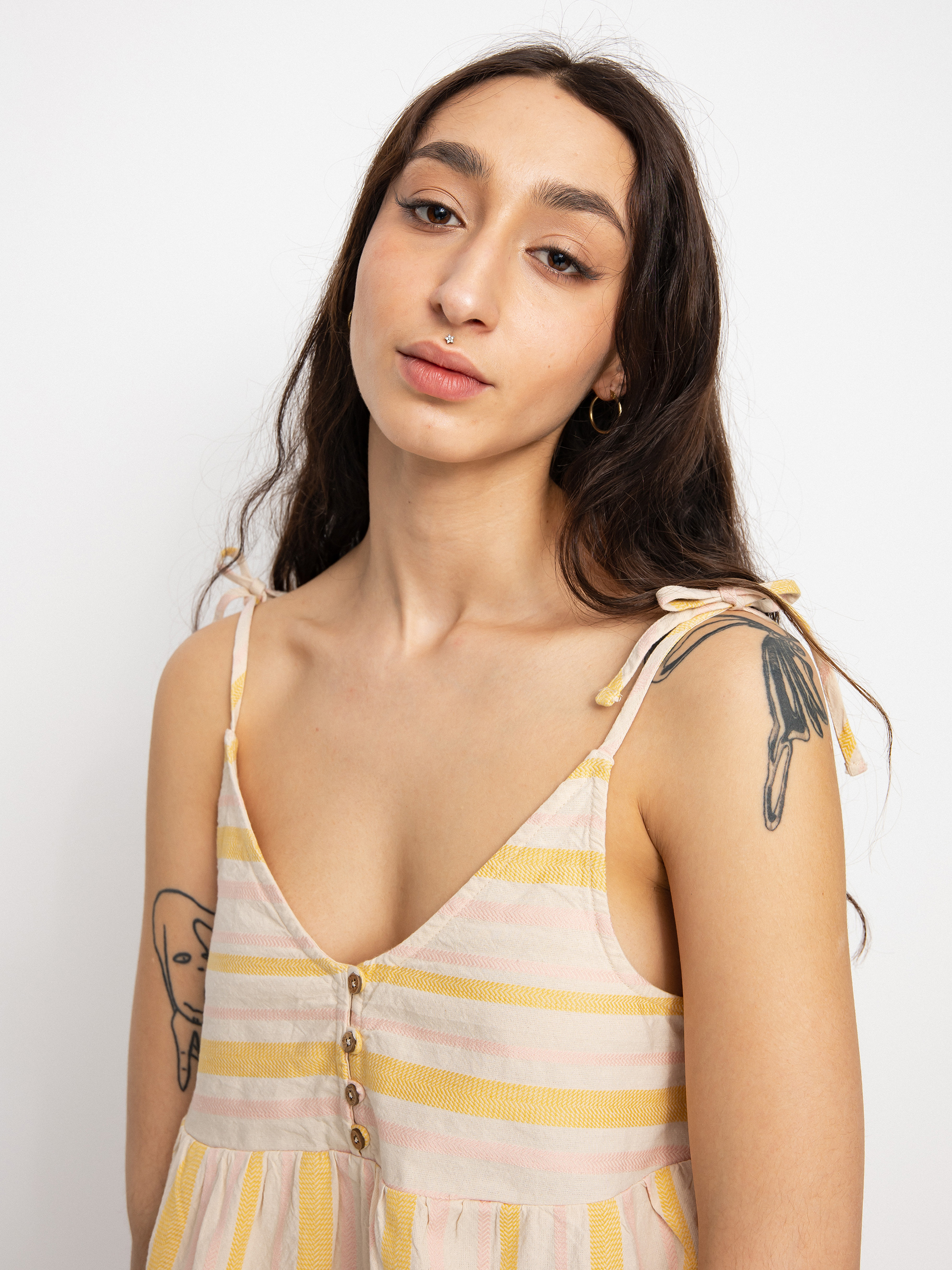 Футболка Roxy Koszulka Open Eyes Wmn (tapioca alla stripe verticale)