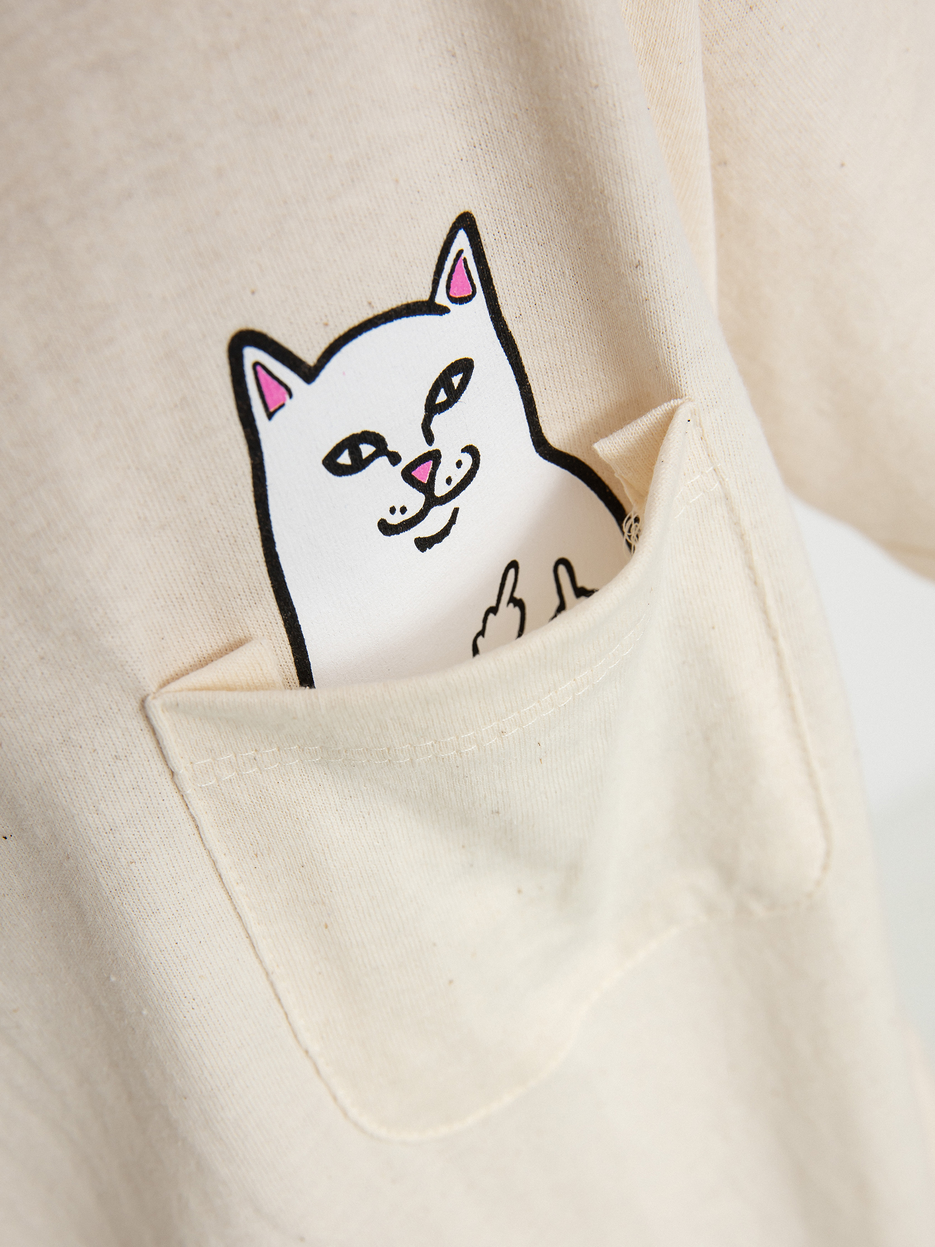 Футболка RipNDip Lord Nermal Pocket (natural)