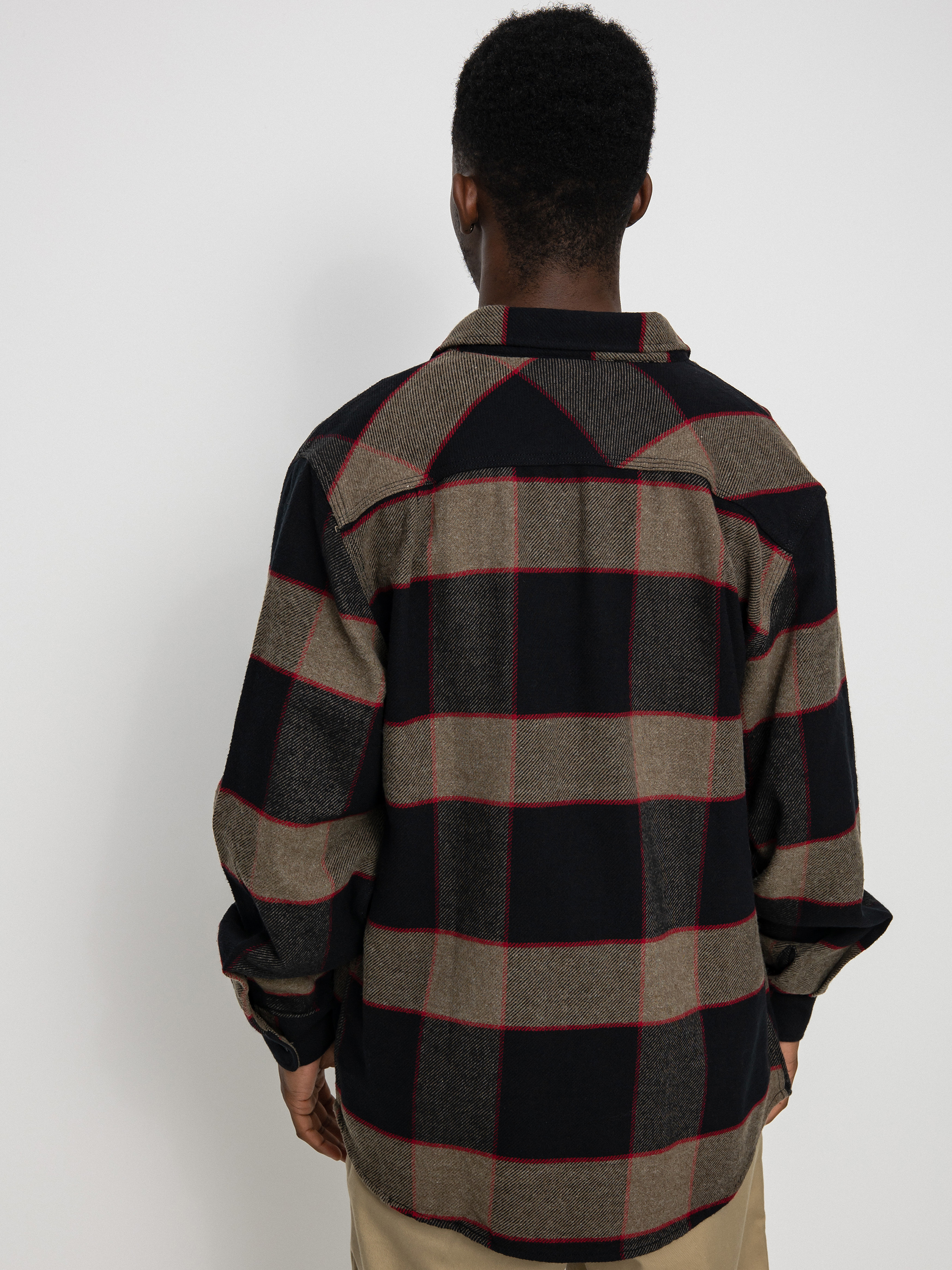 Сорочка Brixton Bowery Flannel Ls (heather grey/charcoal)