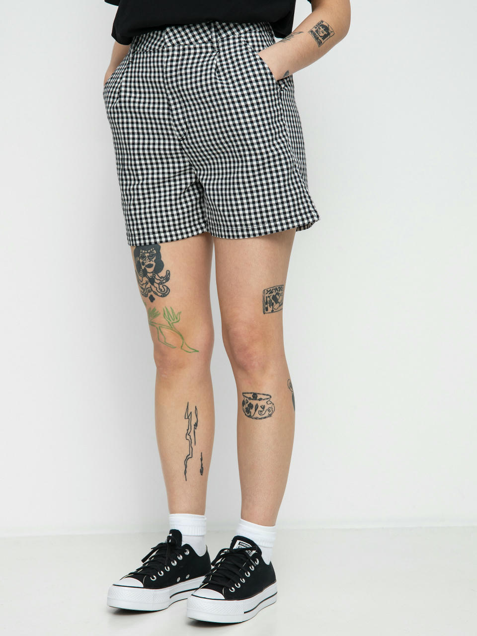 Шорти Brixton Victory Trouser Wmn (black gingham)