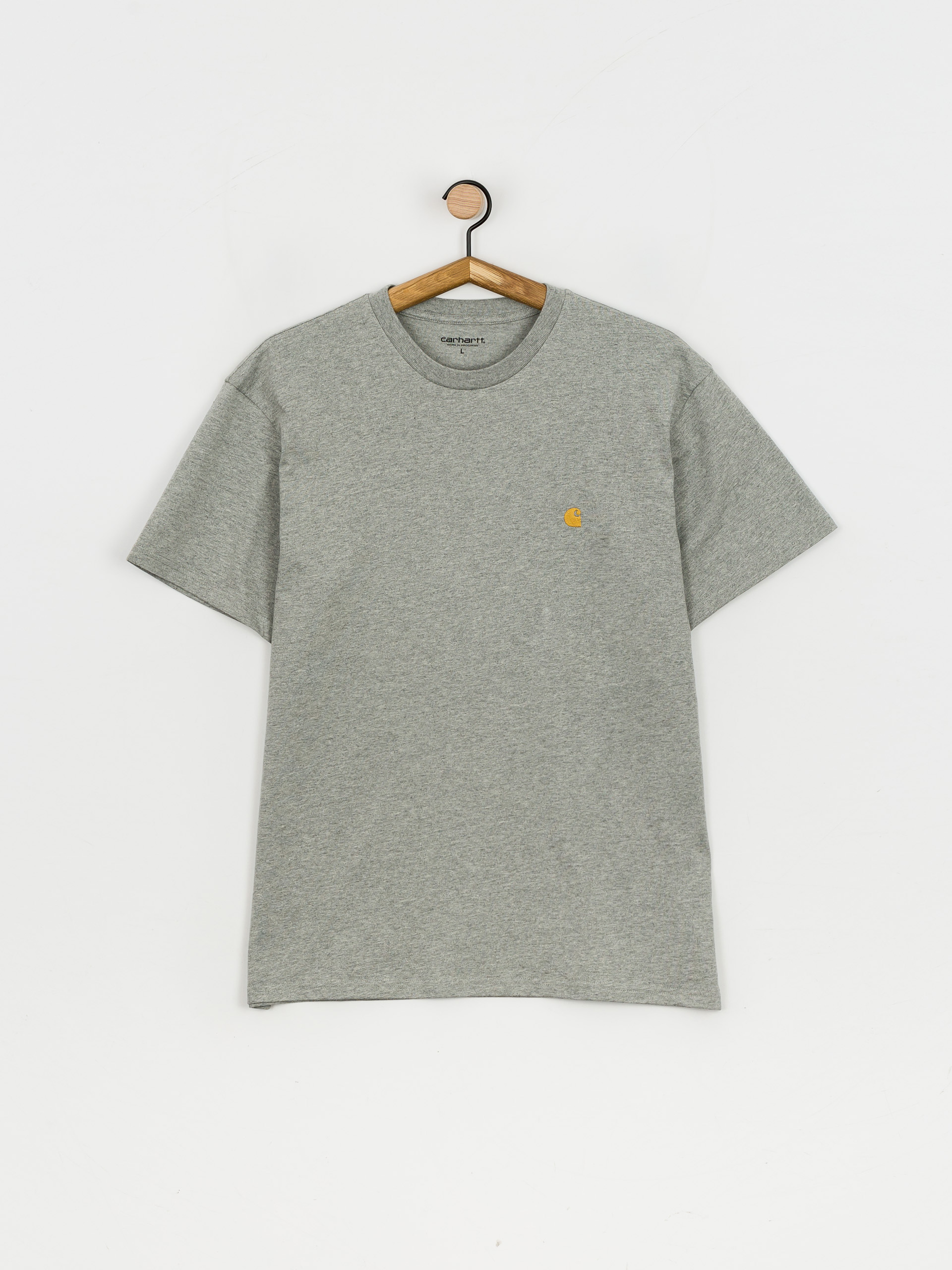 Футболка Carhartt WIP Chase (grey heather/gold)