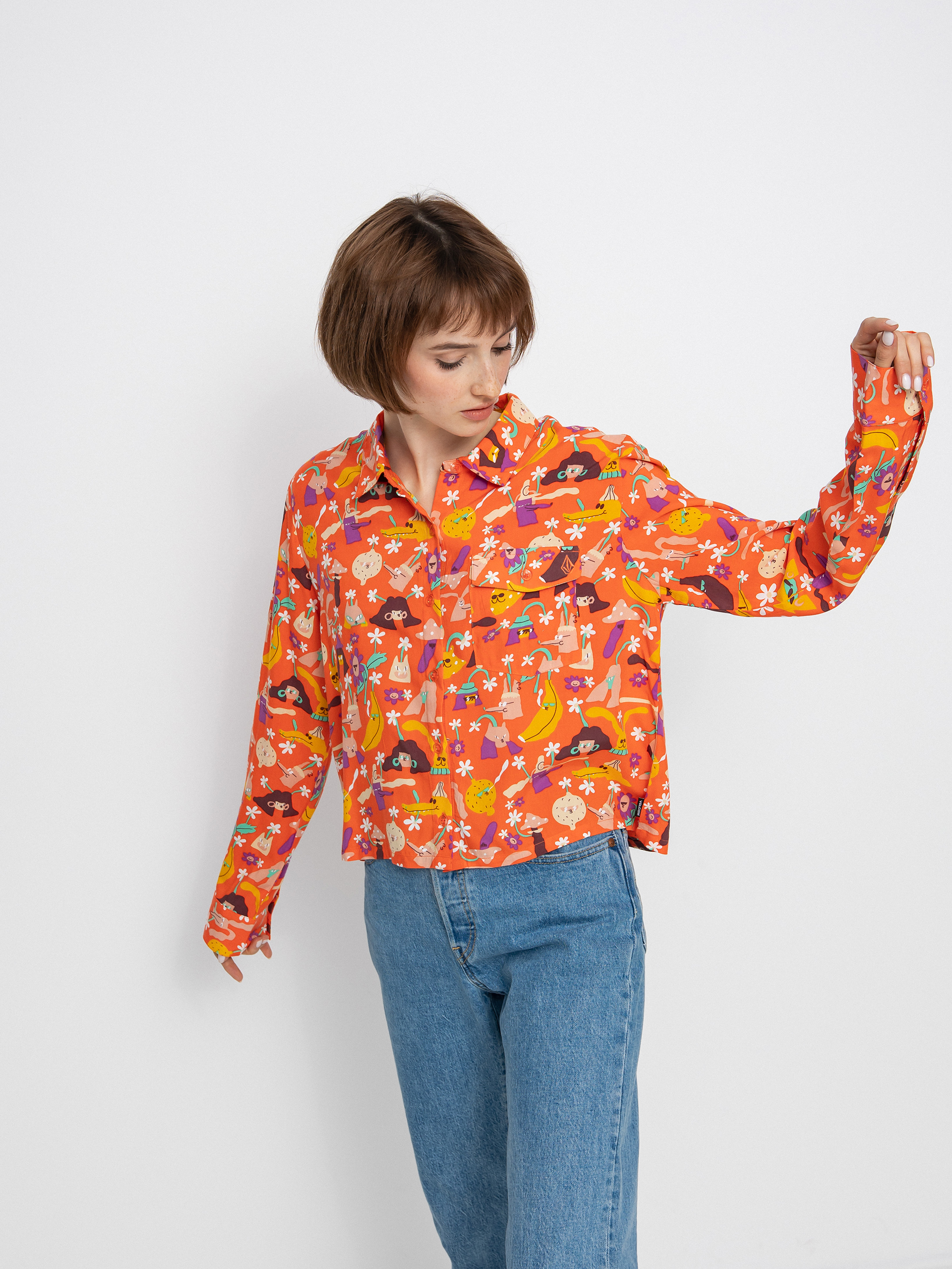 Сорочка Volcom Egle Zvirblyte Woven Wmn (living coral)