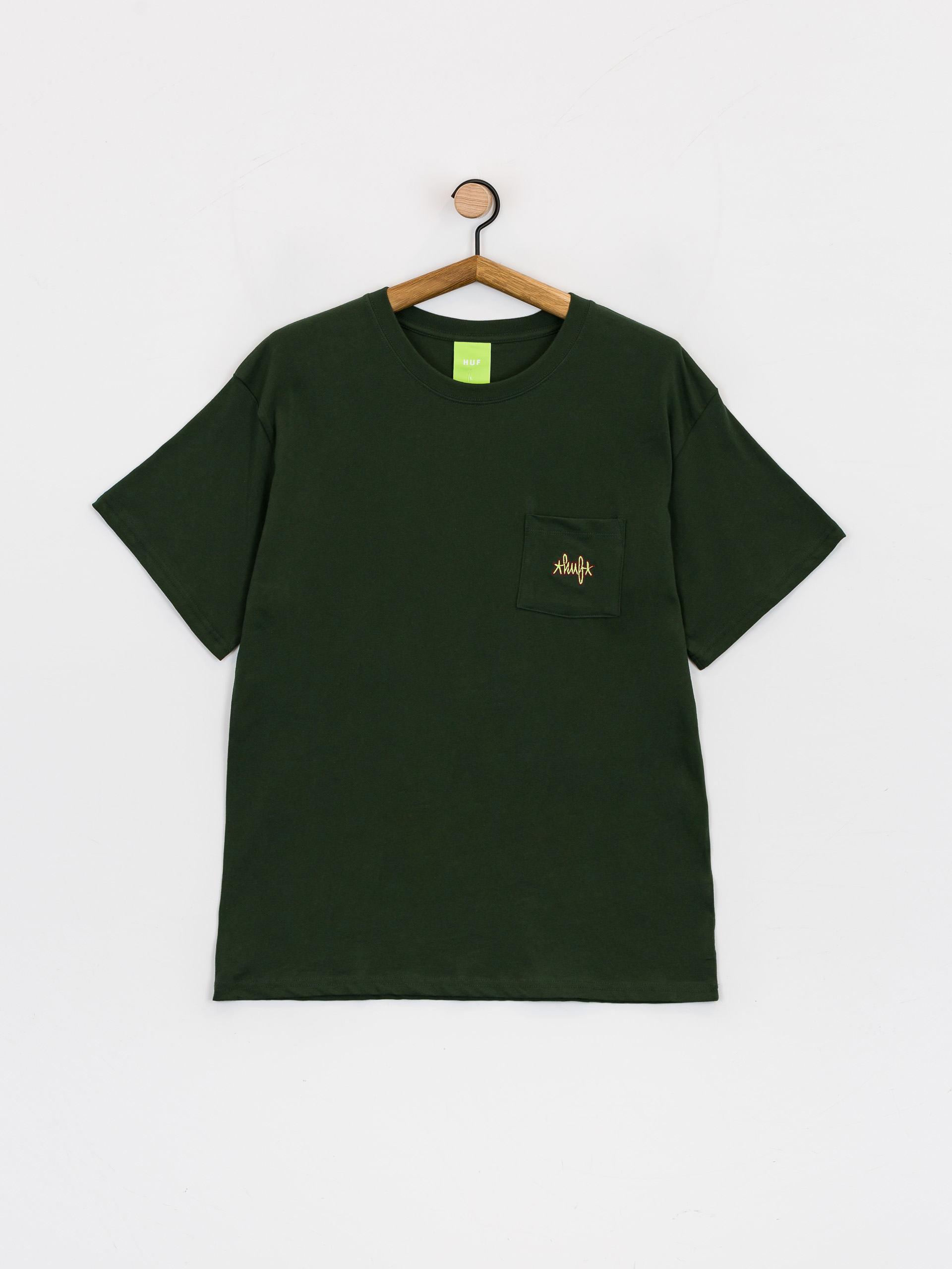 Футболка HUF Haze Script Pocket (forest green)