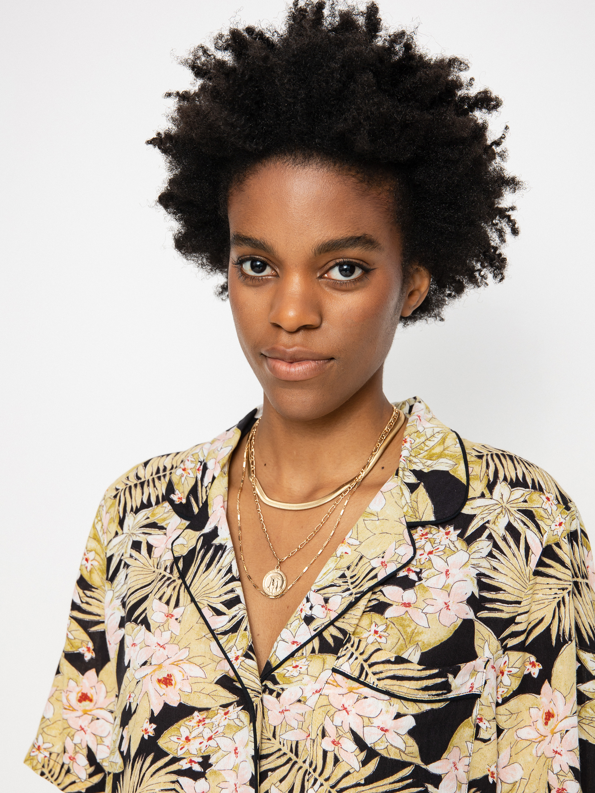 Сорочка Volcom Static Bloom Top Wmn (black combo)