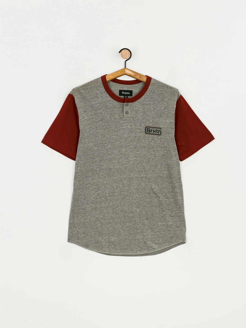 Футболка Brixton Koszula Springfield (heather grey/burgundy)