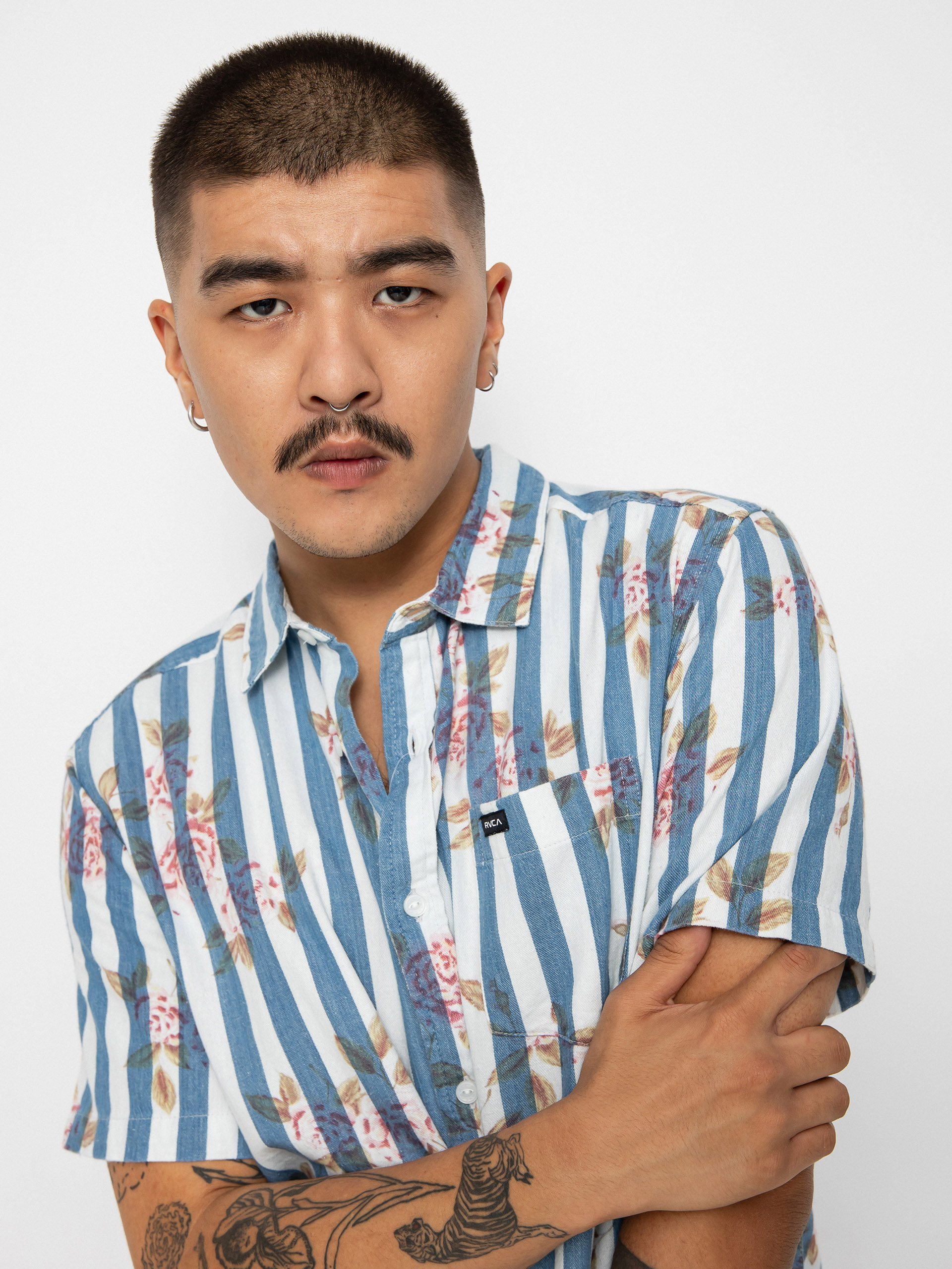 Сорочка RVCA Harbour (denim floral)