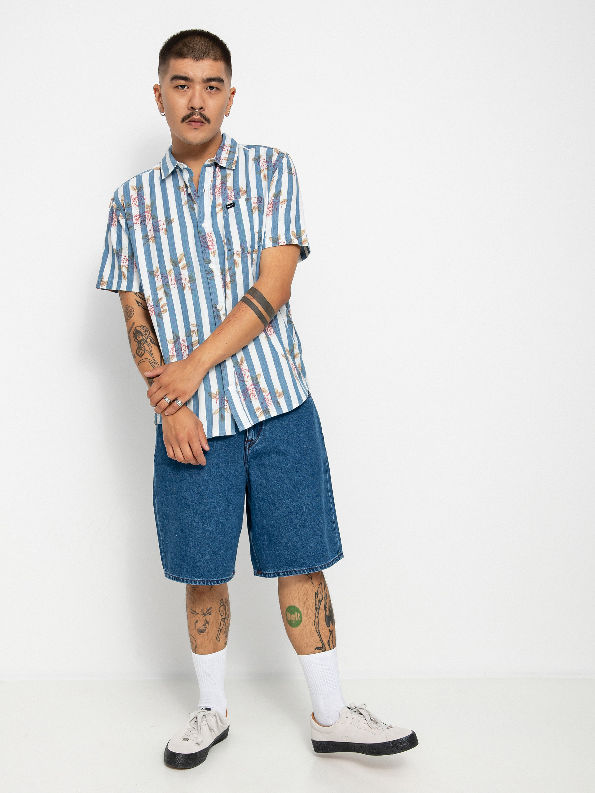 Сорочка RVCA Harbour (denim floral)