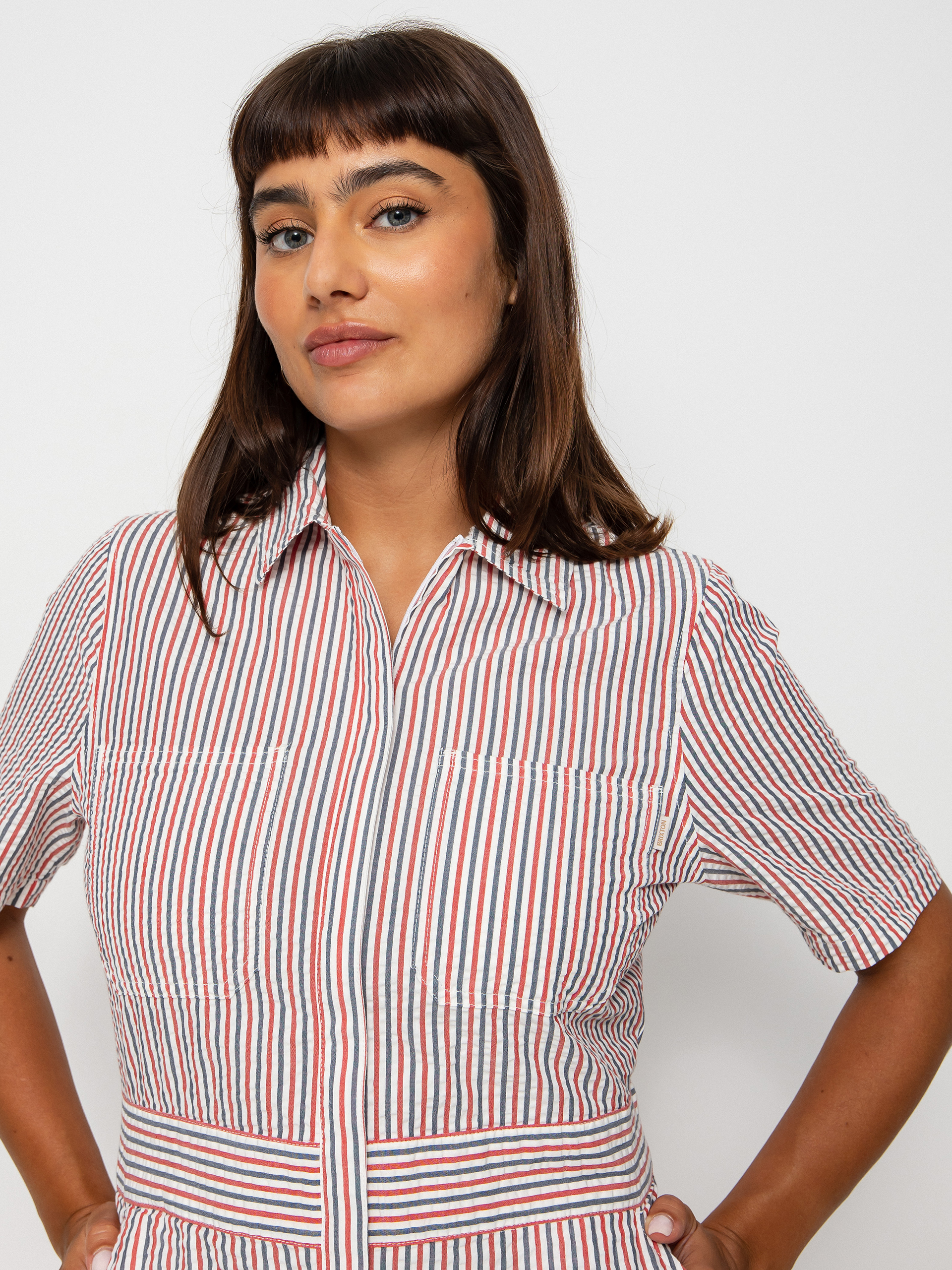 Жіночий  Комбінезон Brixton Mersey Short Coverall (coverall stripe)