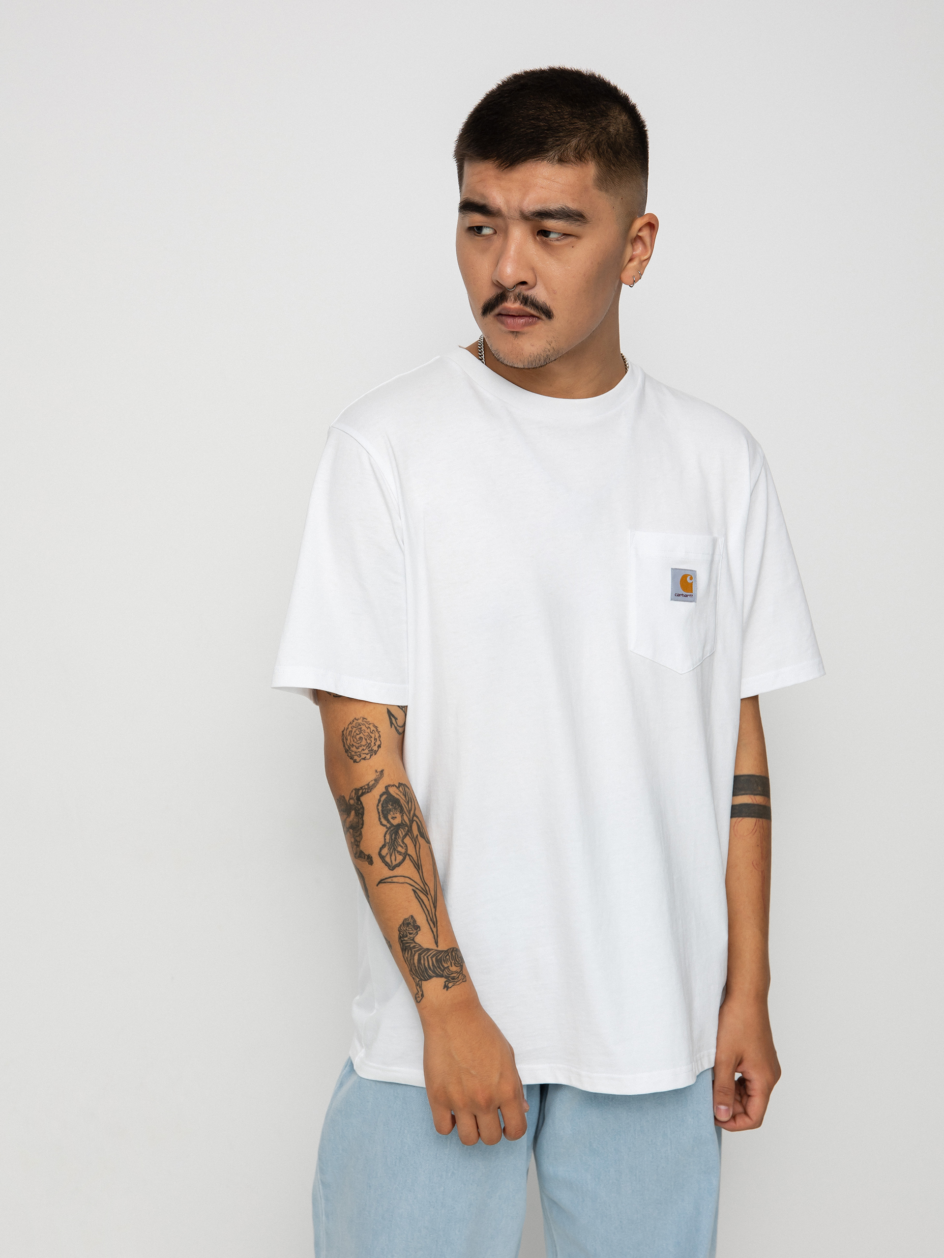 Футболка Carhartt WIP Pocket - білий (white)