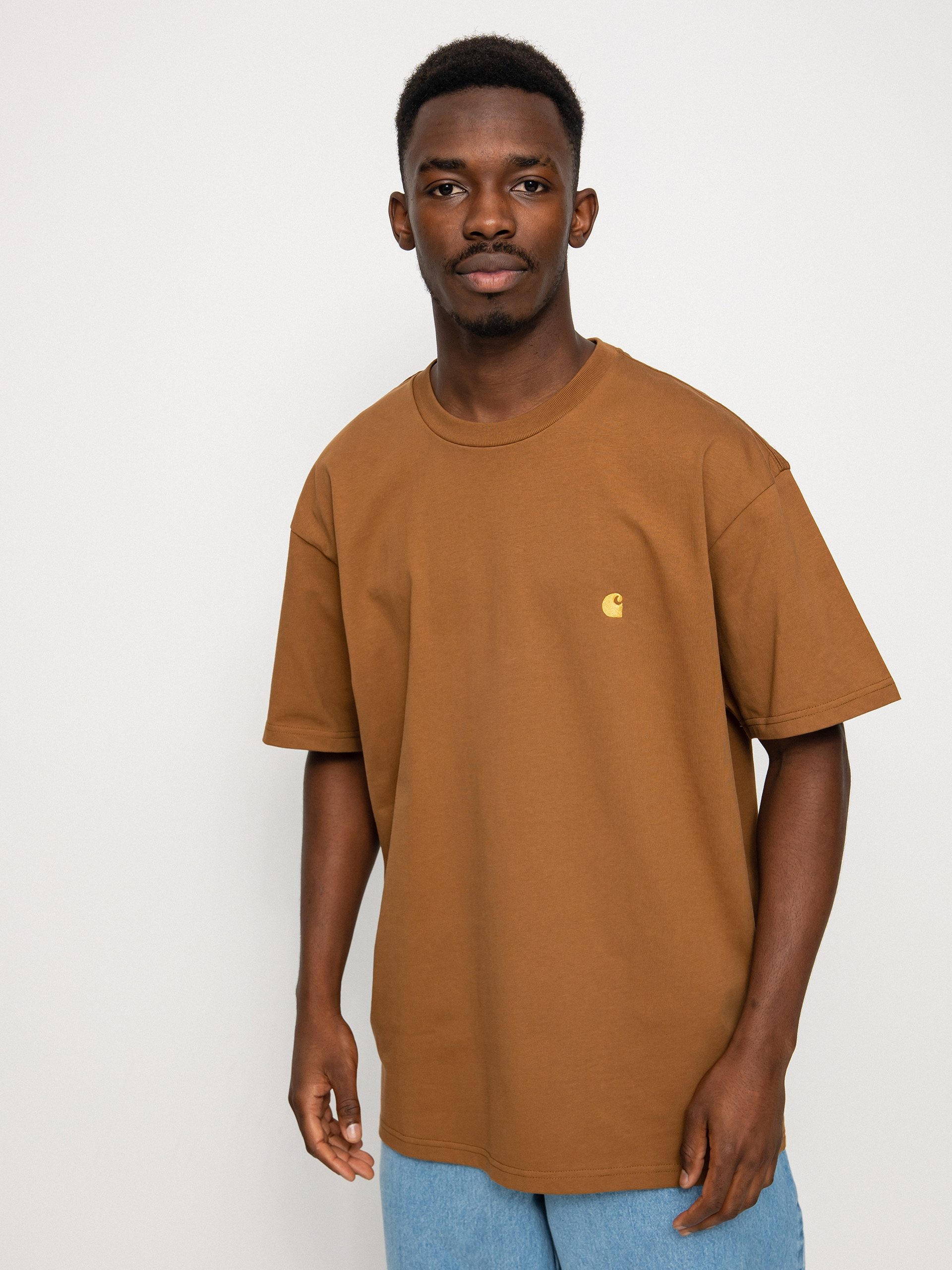 Футболка Carhartt WIP Chase (hamilton brown/gold)