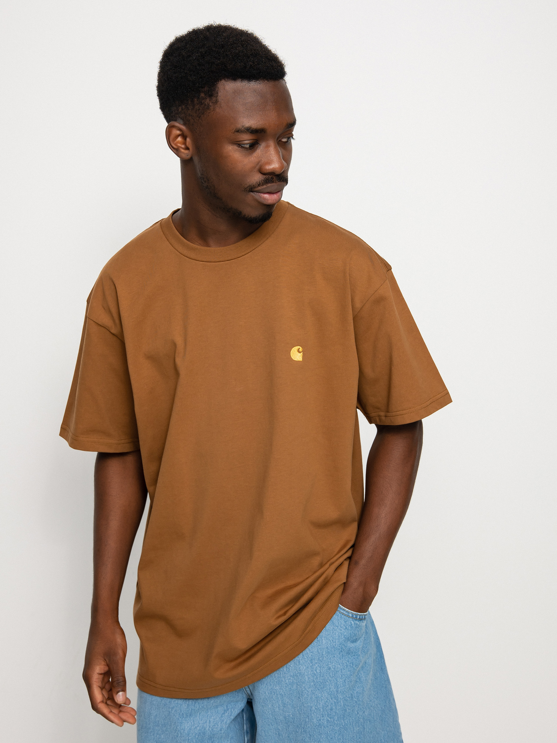 Футболка Carhartt WIP Chase (hamilton brown/gold)