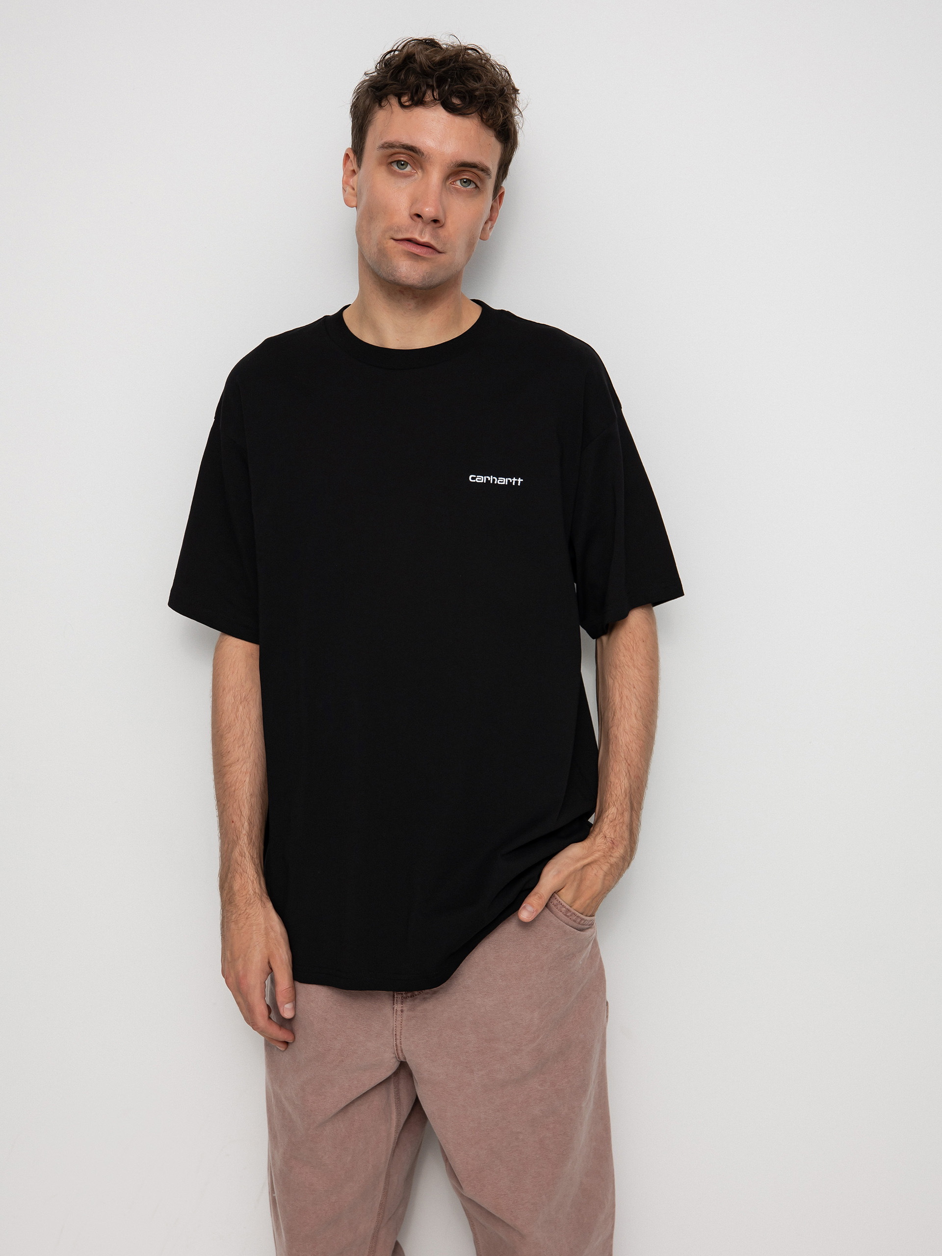 Футболка Carhartt WIP Script Embroidery (black/white)