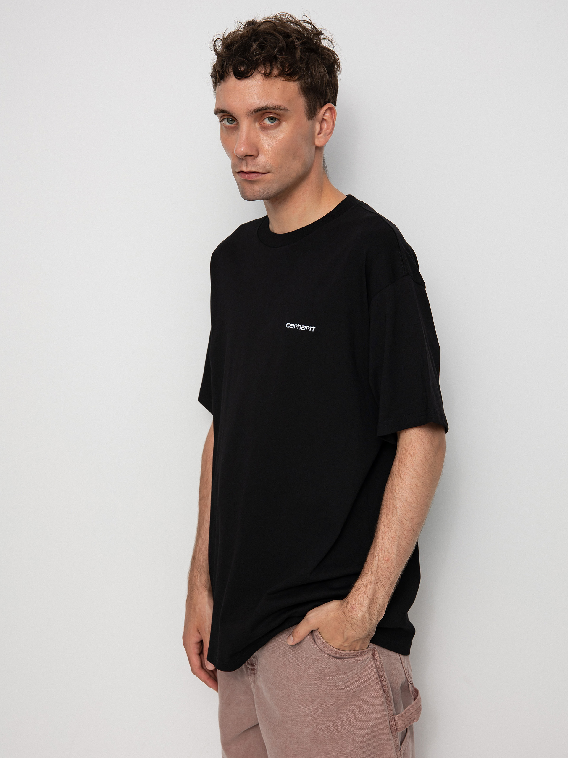 Футболка Carhartt WIP Script Embroidery (black/white)