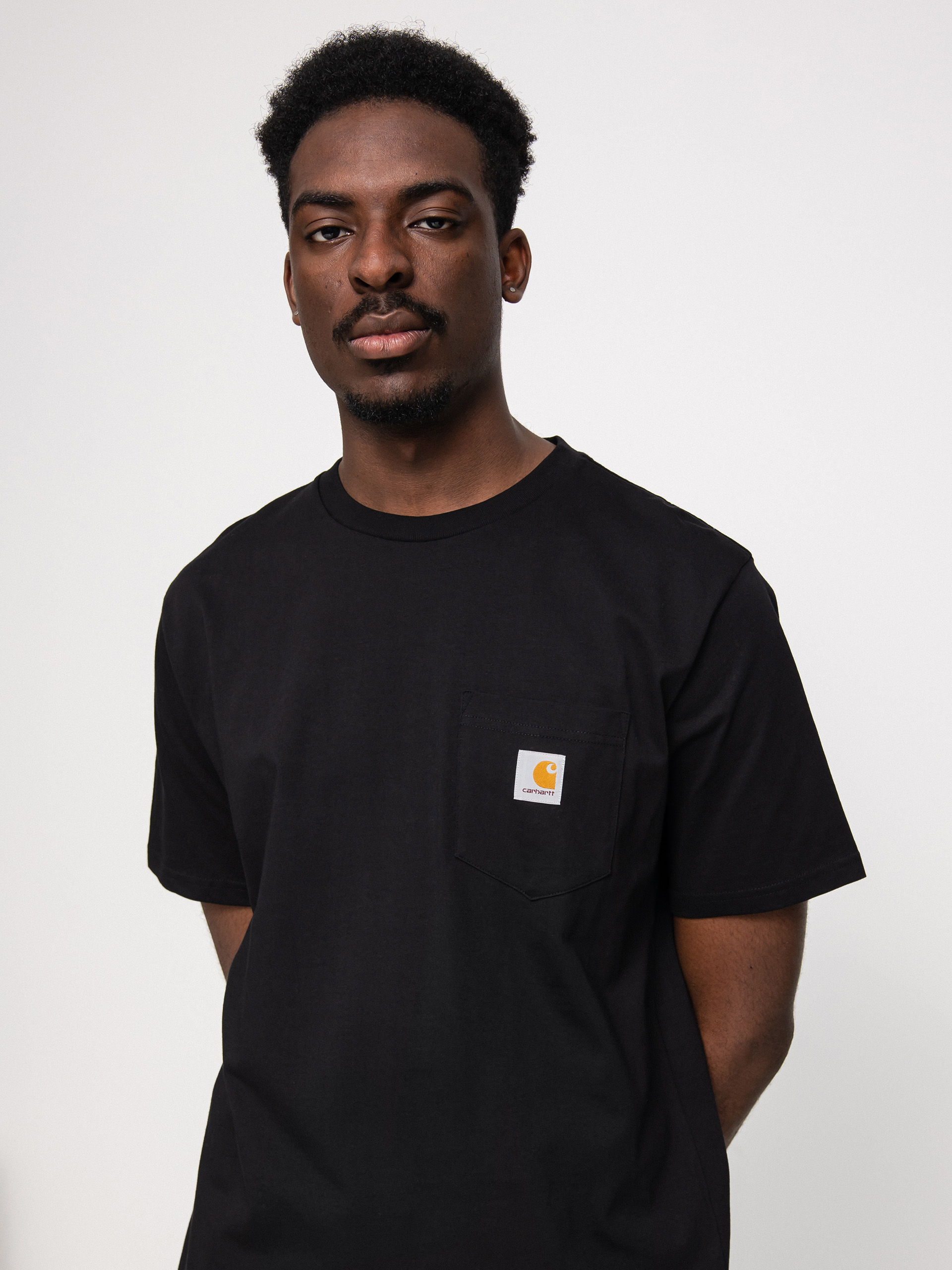 Футболка Carhartt WIP Pocket - чорний (black)