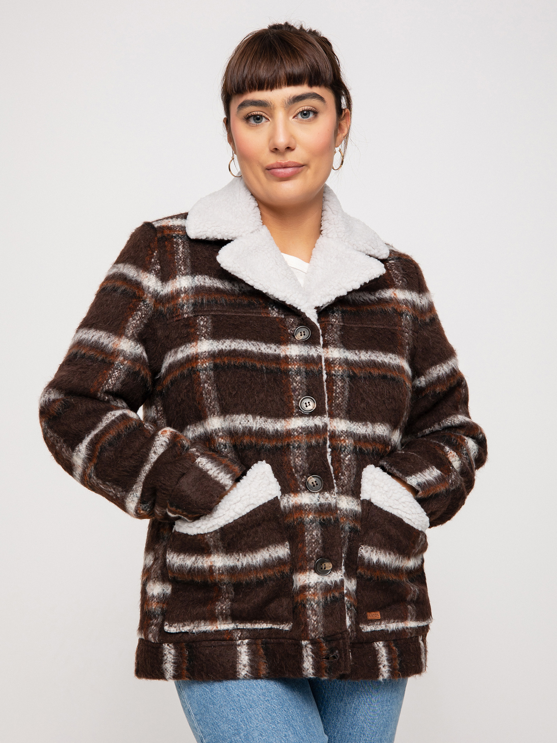 u041au0443u0440u0442u043au0430 Brixton Nouvelle Coat Wmn (seal brown)