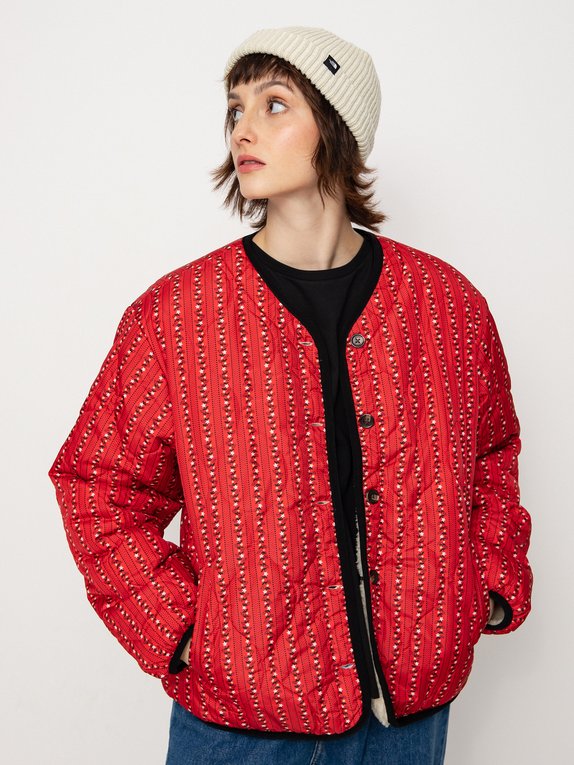 Куртка Brixton Sherpa Reversible Padded Wmn (mars red praire floral)