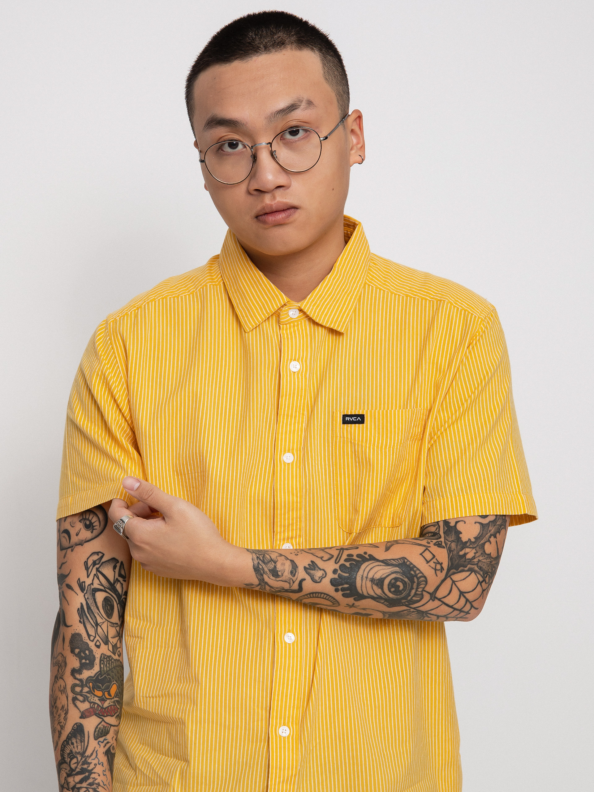 Сорочка RVCA Endless Seersucker (vintage gold)