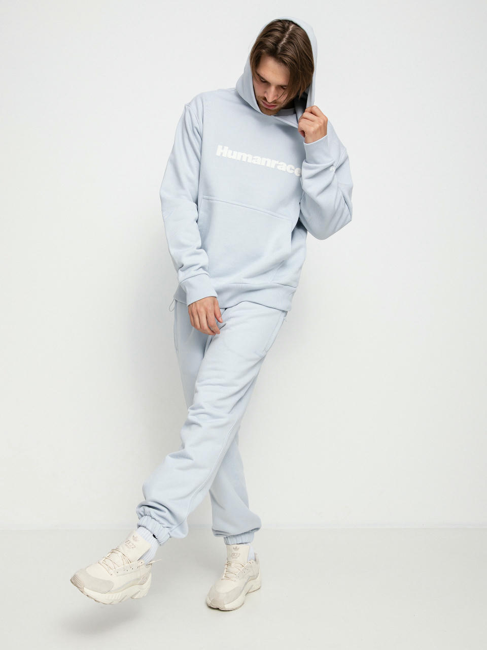 Худі adidas Originals Pharrell Williams Basics HD (halblu)