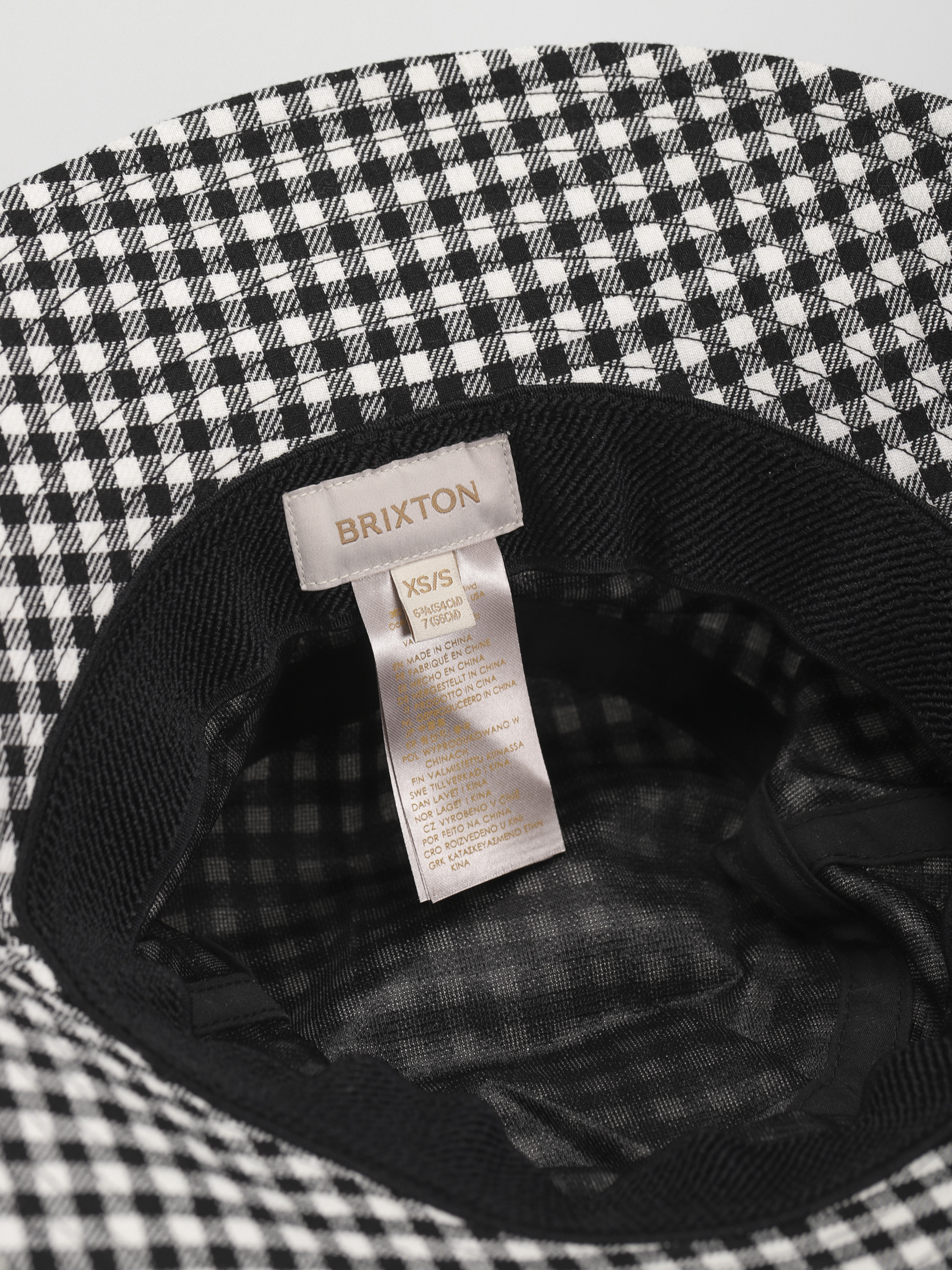 Капелюх Brixton Petra Packable Bucket Hat (black gingham)