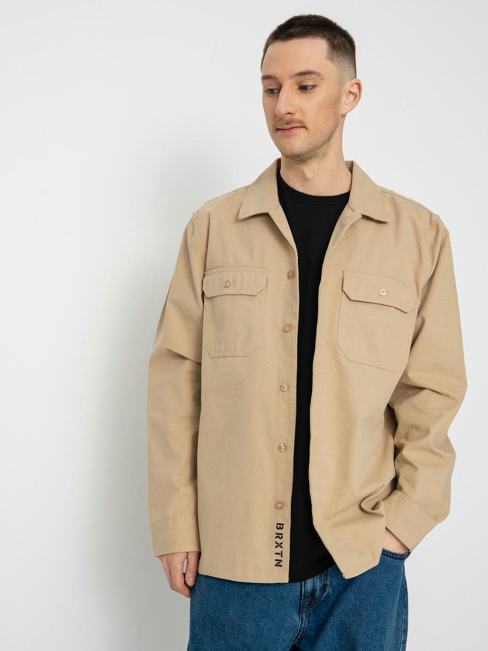 Сорочка Brixton Bowery Surplus Overshirt Ls (sand)