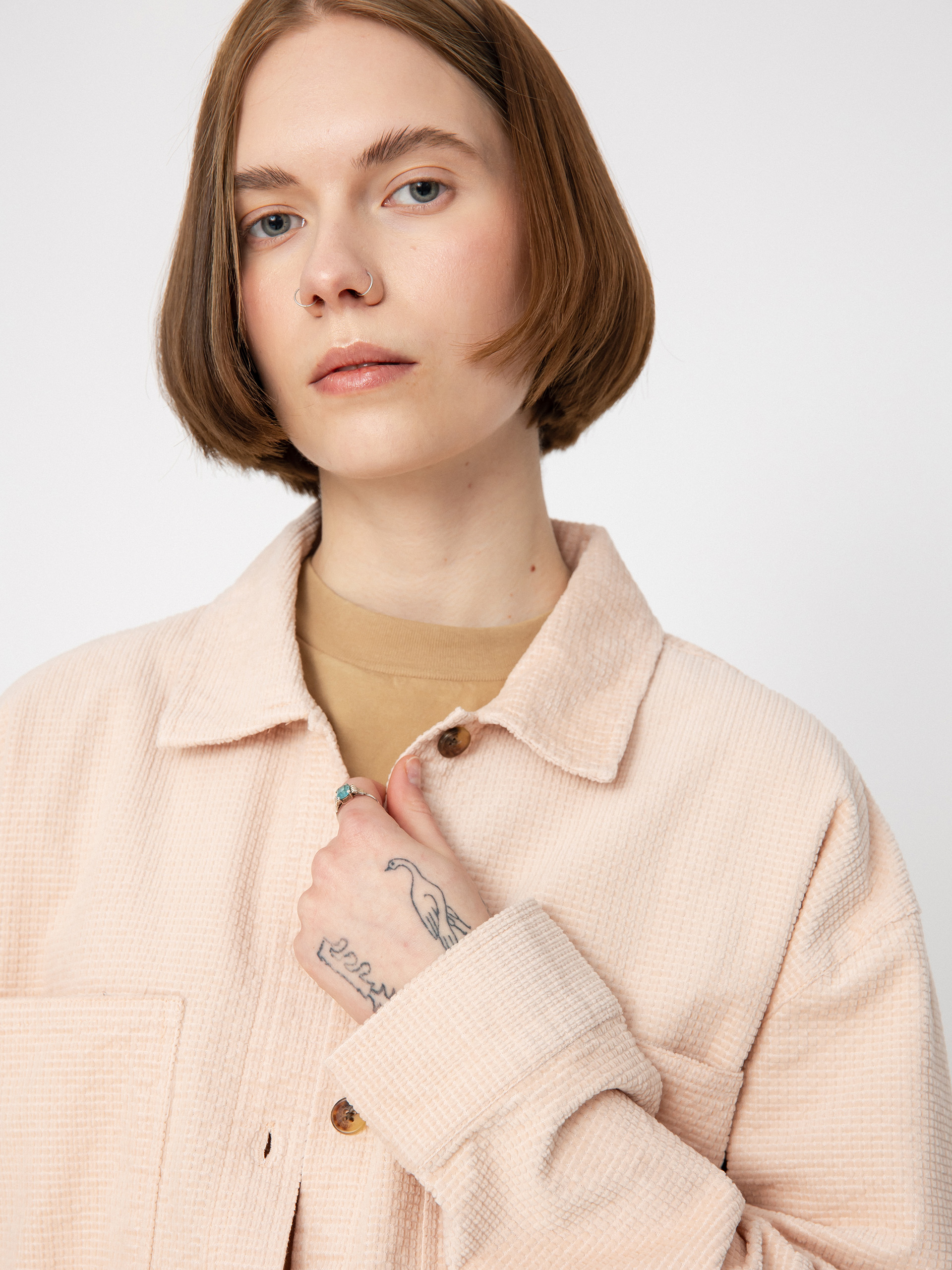 Сорочка Brixton Dundee Corduroy Overshirt Wmn (rose dust)