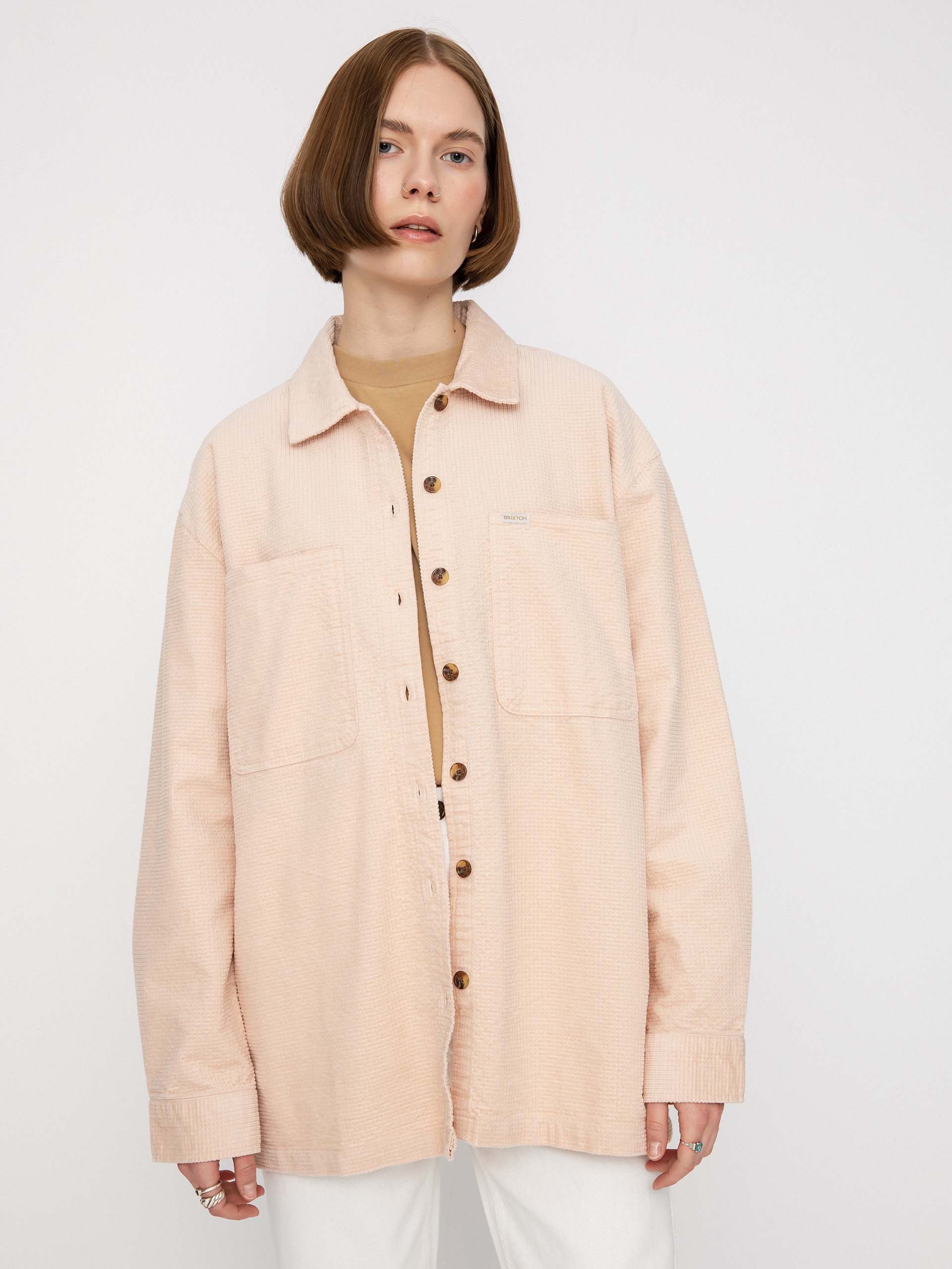 Сорочка Brixton Dundee Corduroy Overshirt Wmn (rose dust)