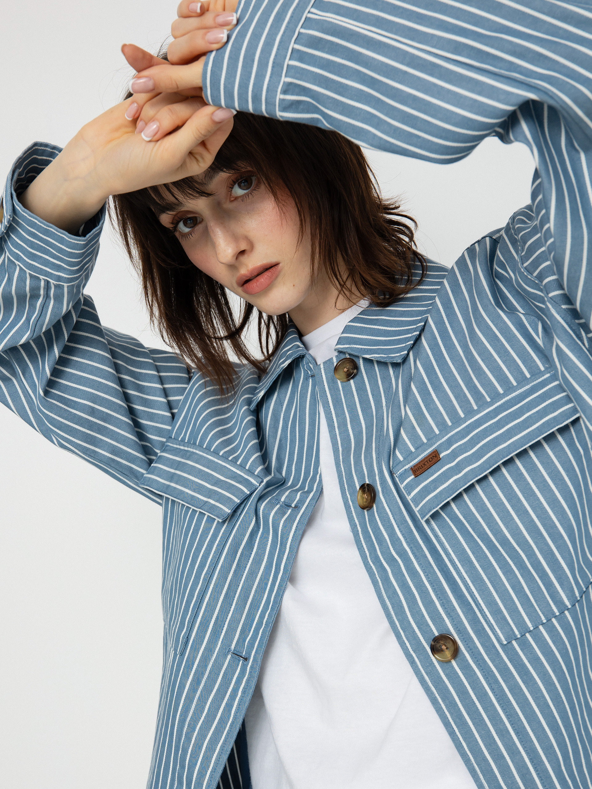 Куртка Brixton Stark Trucker Wmn (blue heaven)