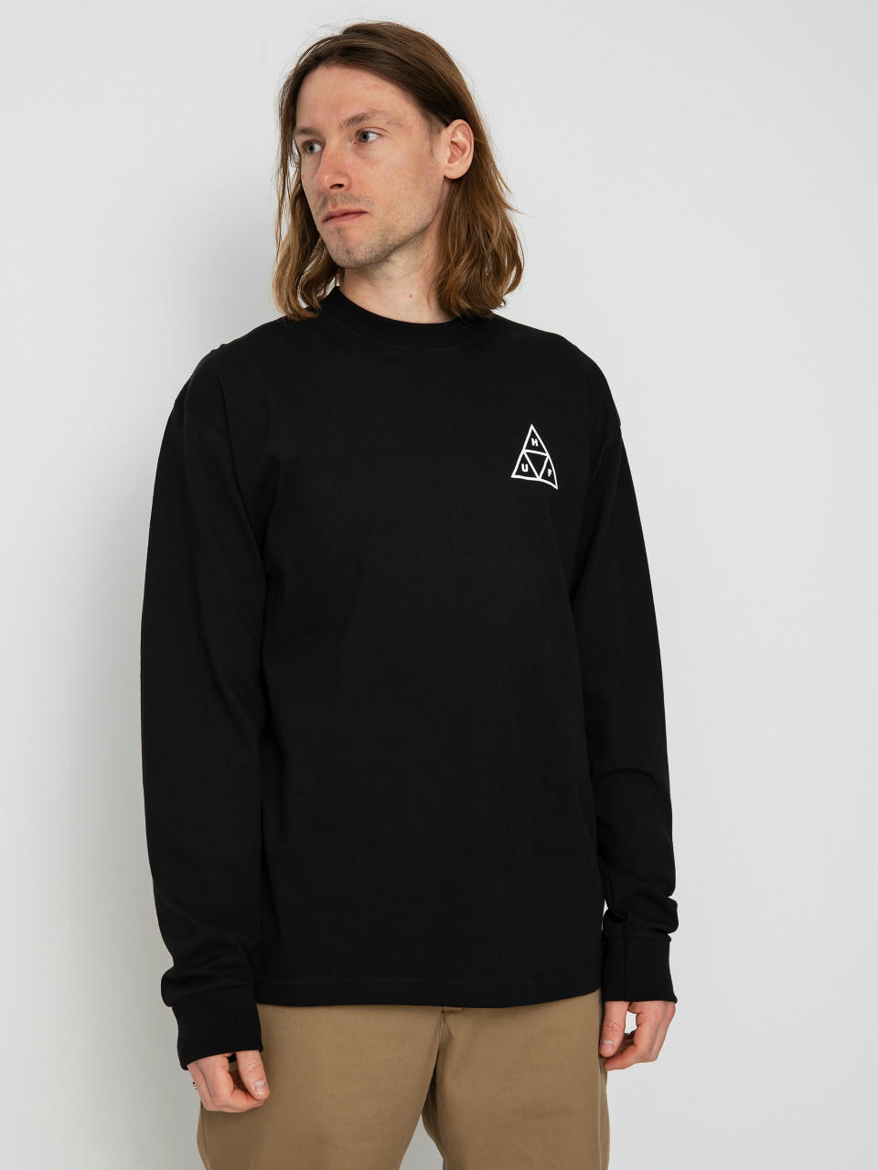 Лонгслів HUF Triple Triangle (black)