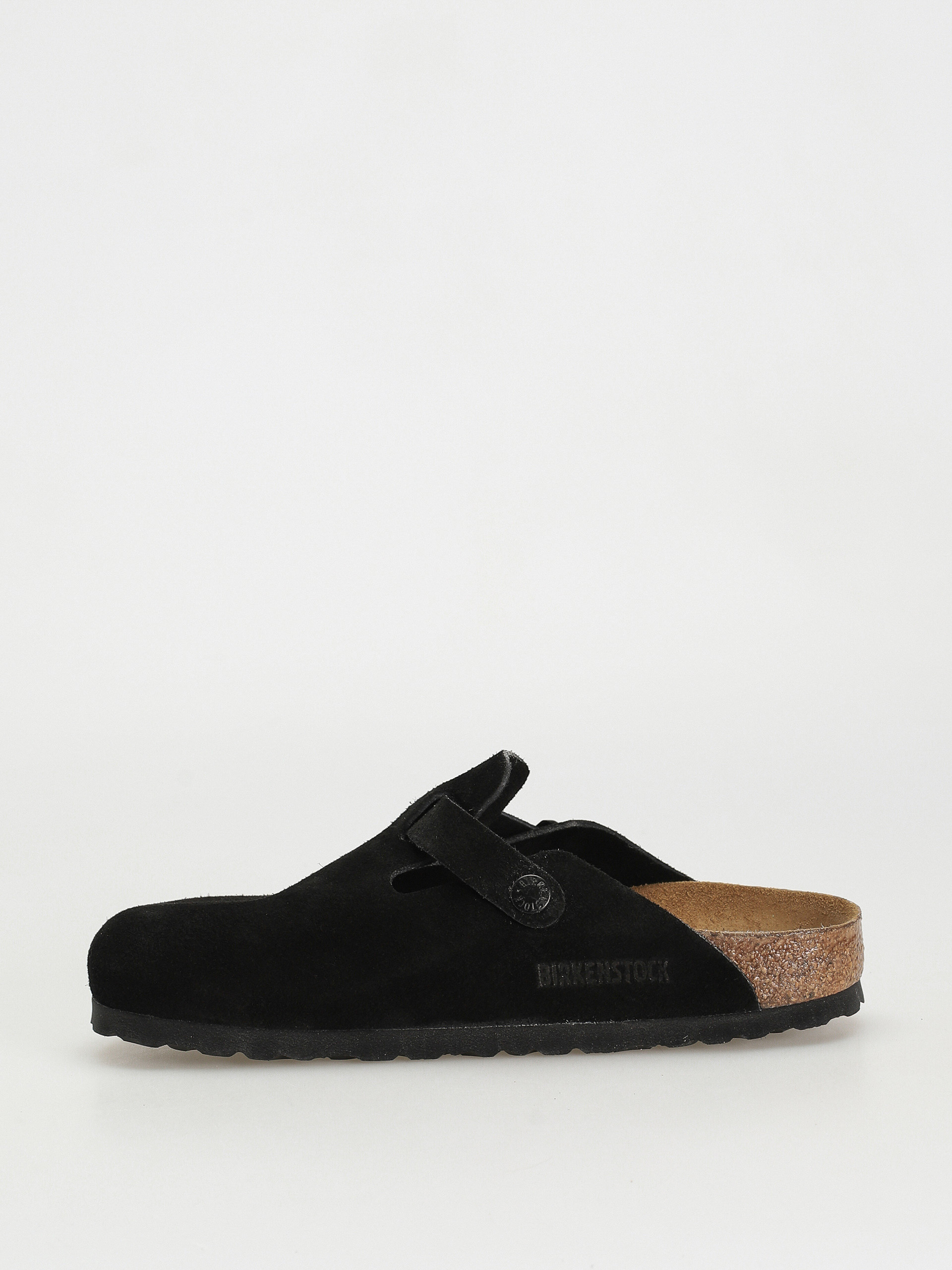 Шльопанці Birkenstock Boston Suede Narrow Wmn (black)