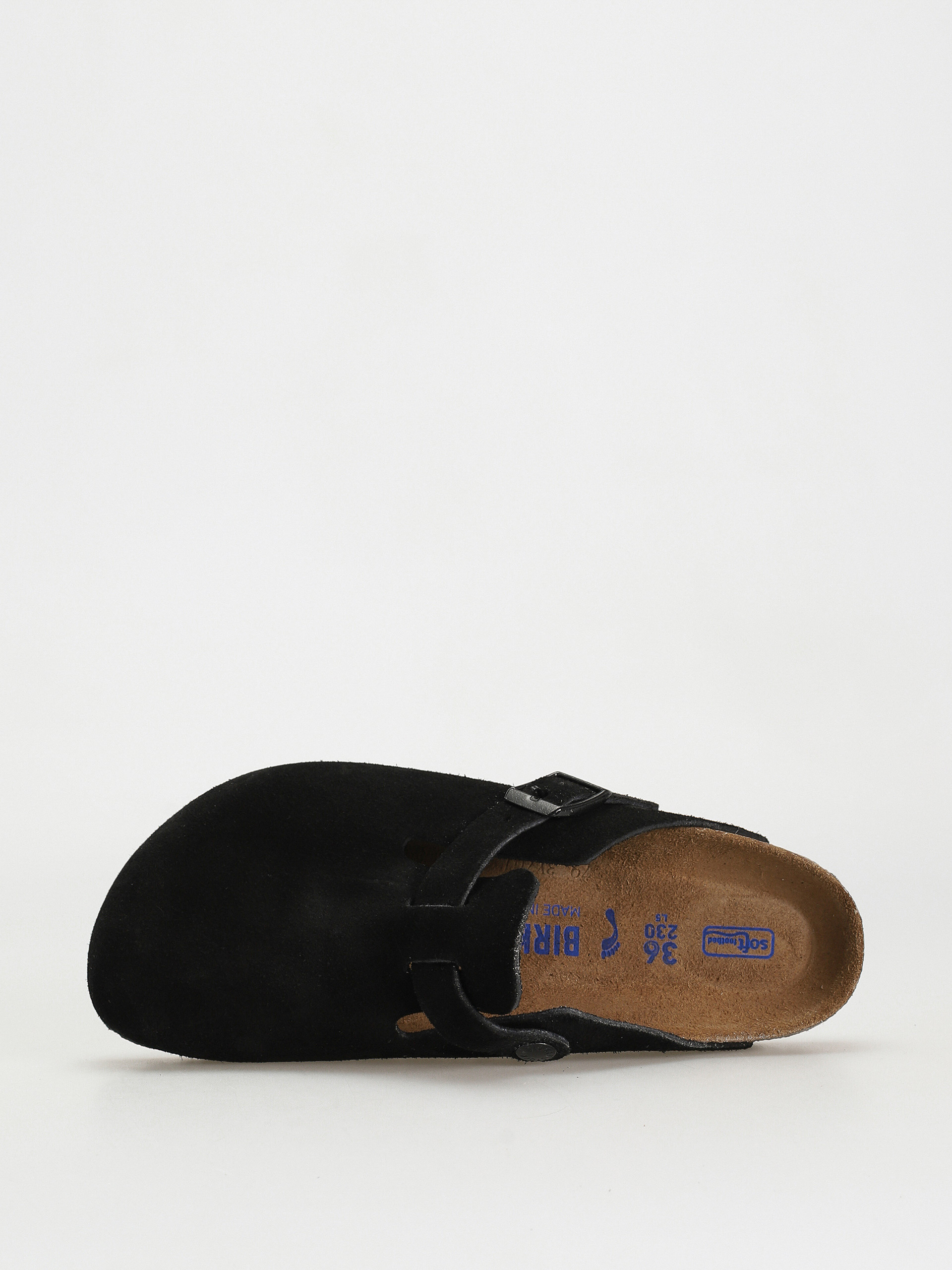 Шльопанці Birkenstock Boston SFB Suede Narrow Wmn (black)