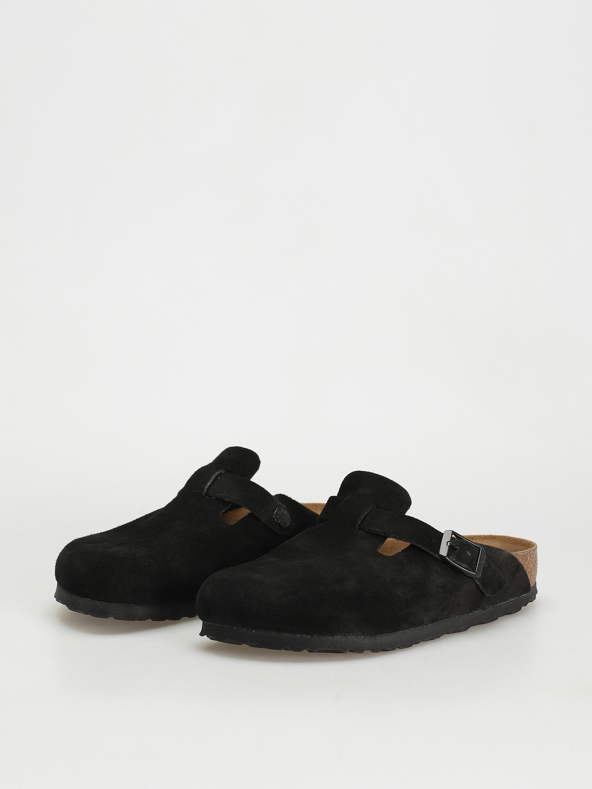 Шльопанці Birkenstock Boston SFB Suede Narrow Wmn (black)