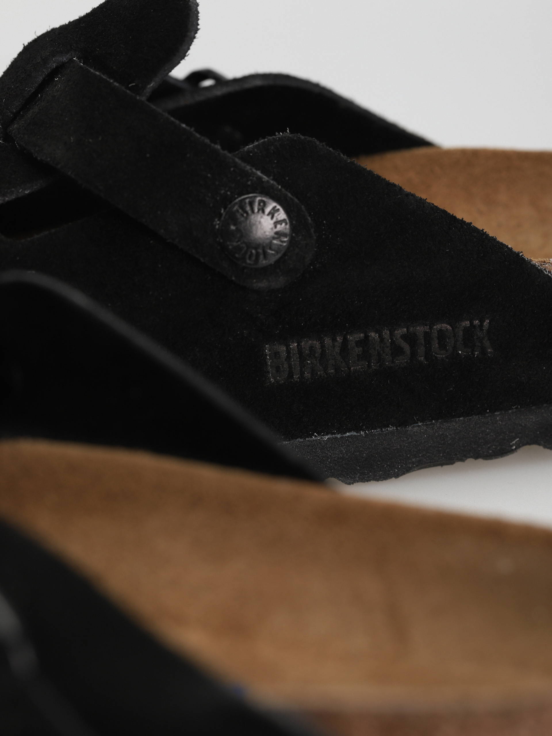 Шльопанці Birkenstock Boston Suede Narrow Wmn (black)