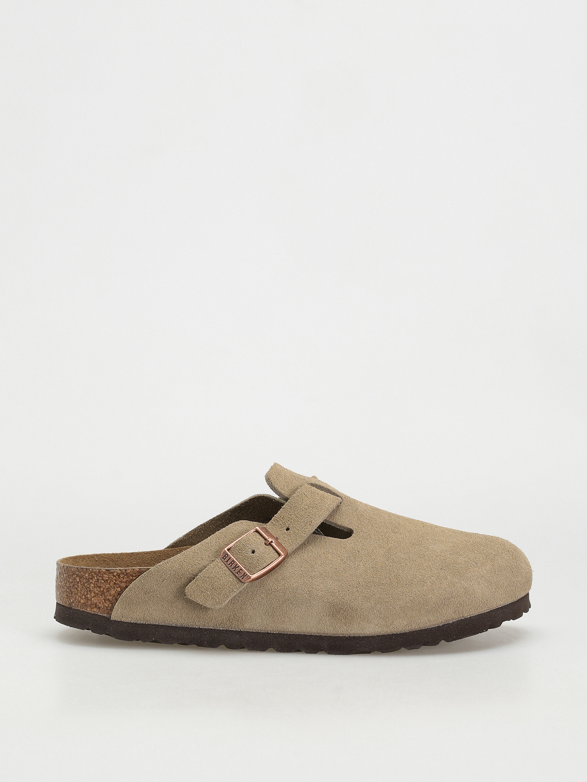 Шльопанці Birkenstock Boston Suede Narrow Wmn (taupe)