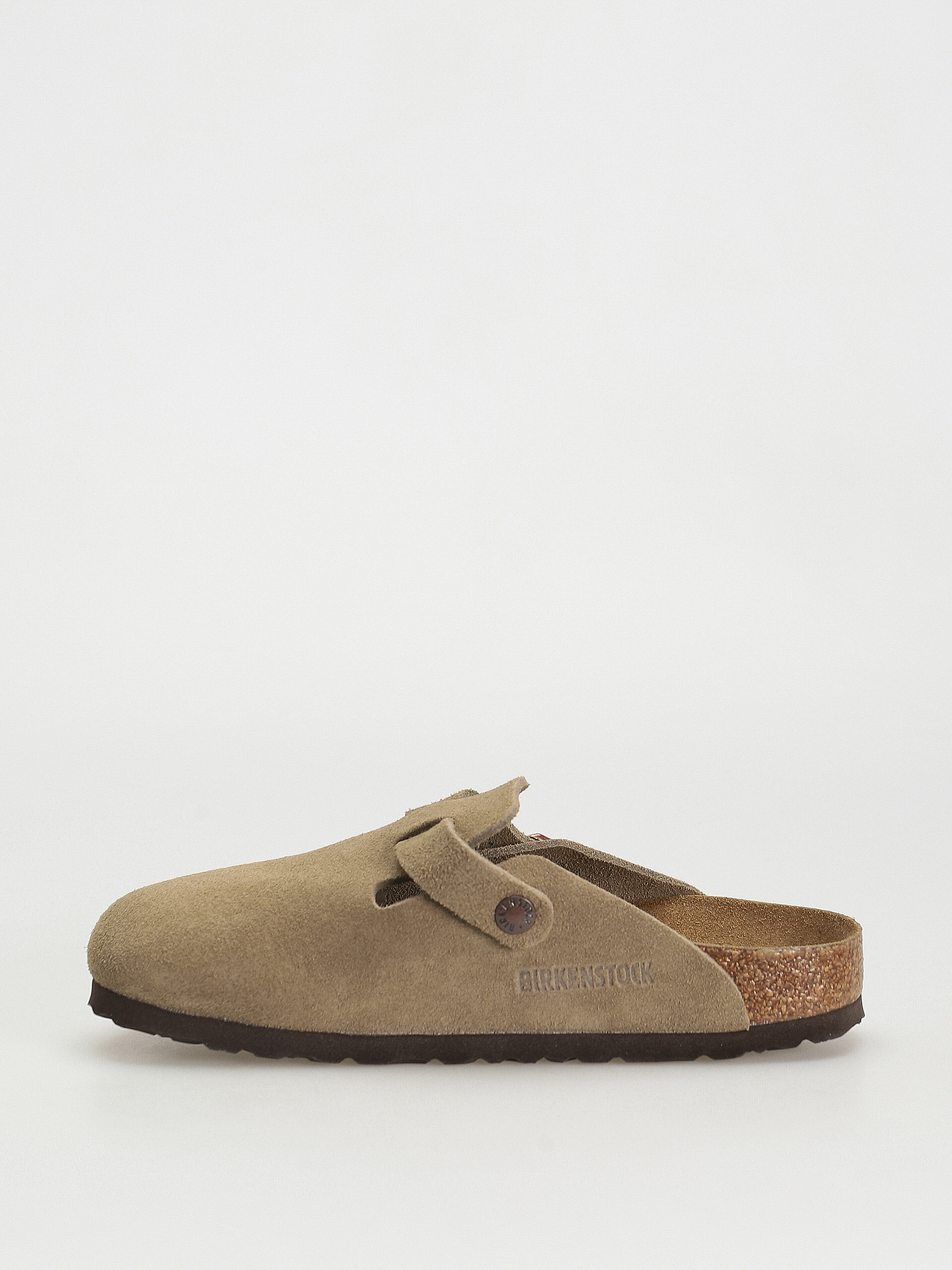 Шльопанці Birkenstock Boston Soft Footbed Suede Leather Narrow (taupe)