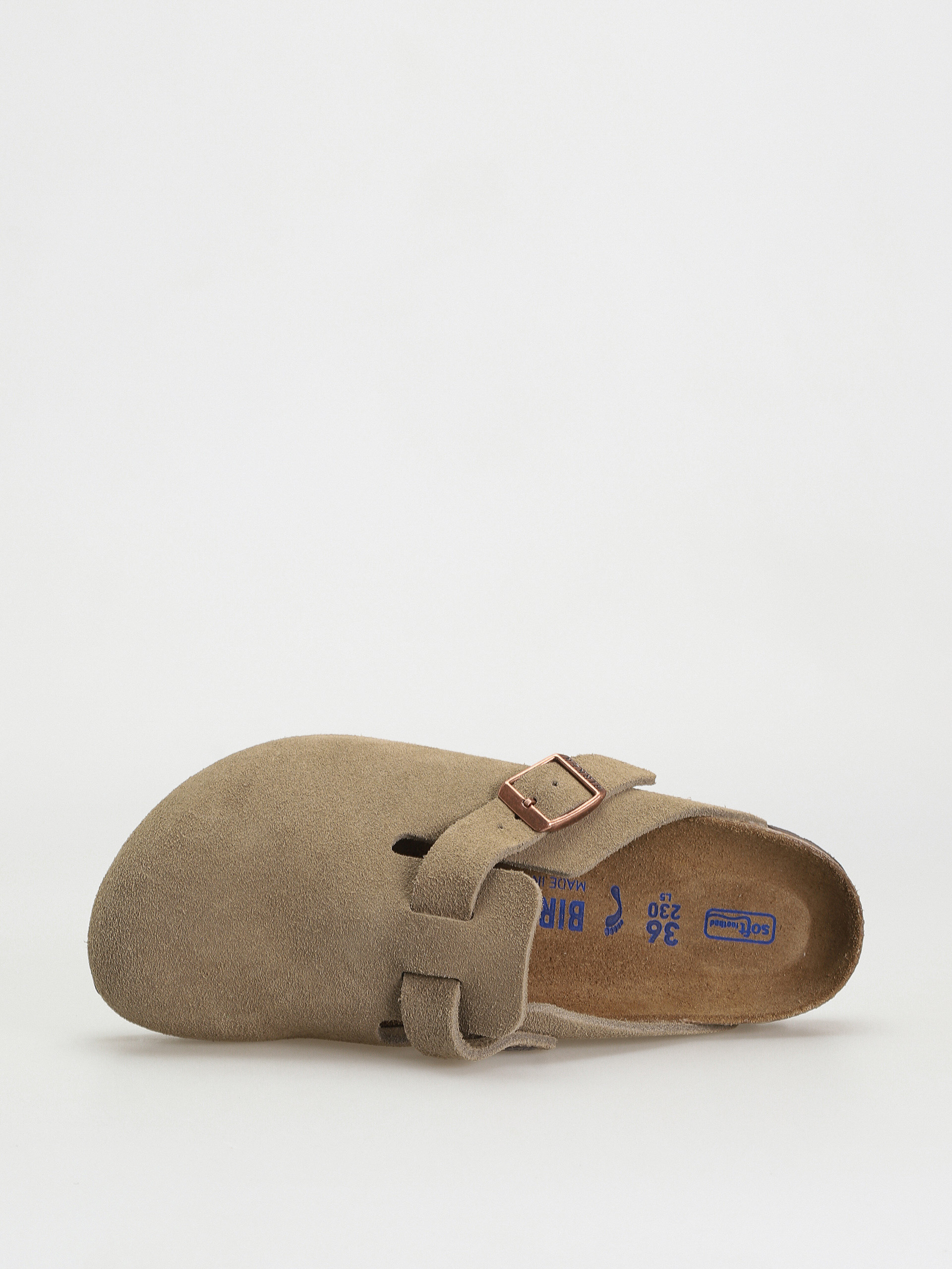 Шльопанці Birkenstock Boston Soft Footbed Suede Leather Narrow (taupe)