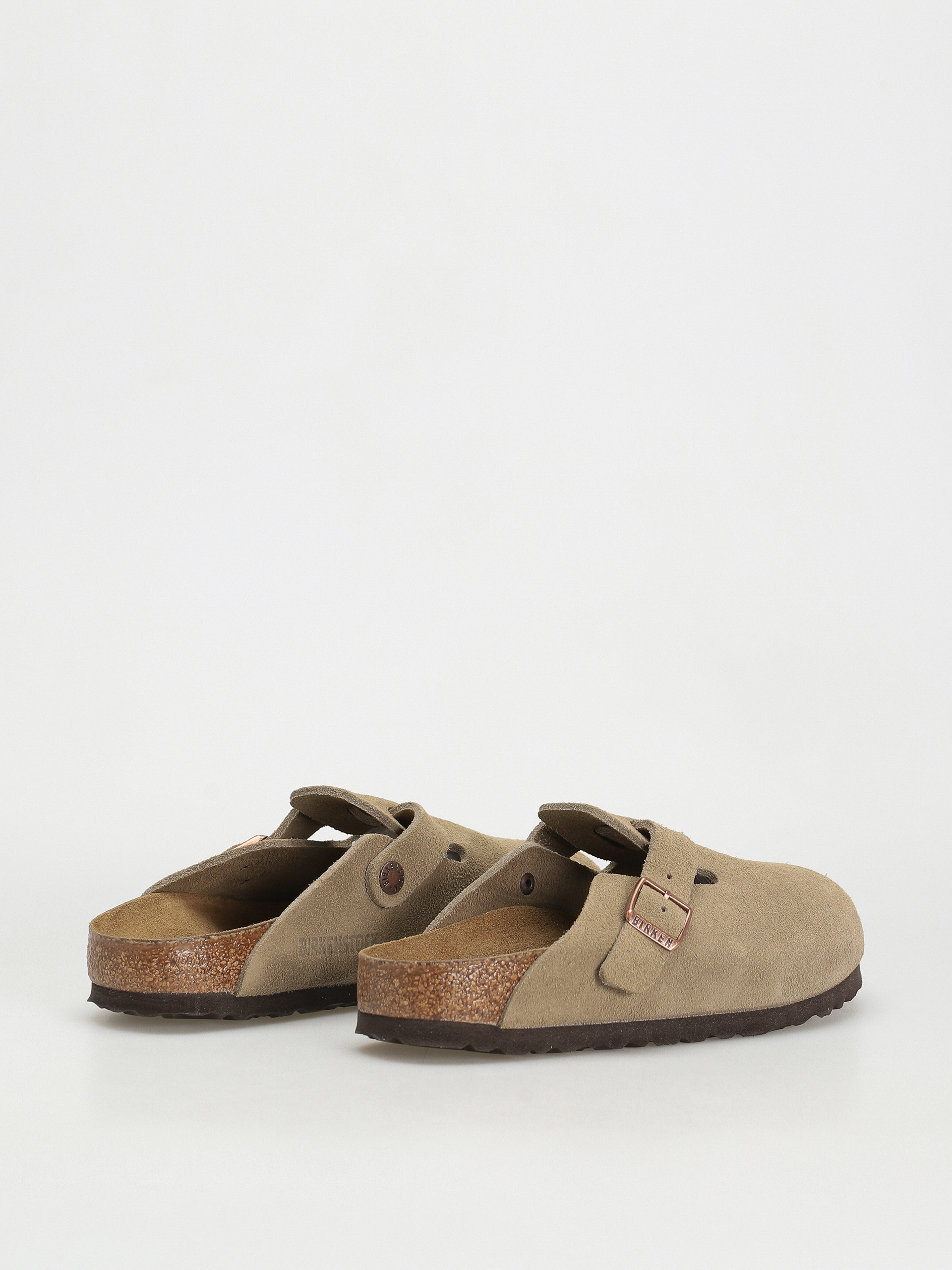 Шльопанці Birkenstock Boston Soft Footbed Suede Leather Narrow (taupe)